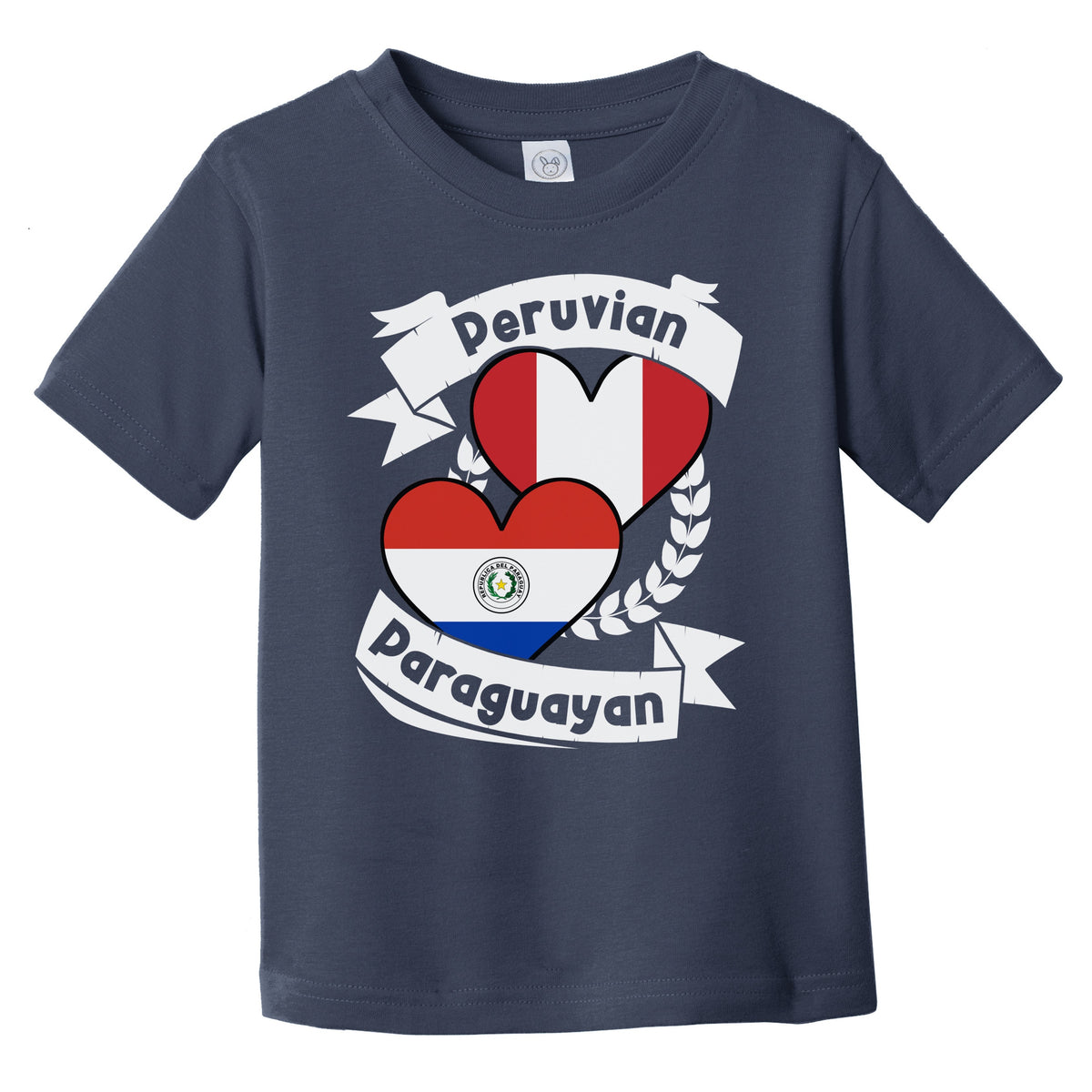 Peruvian Paraguayan Heart Flags Peru Paraguay Infant Toddler T-Shirt