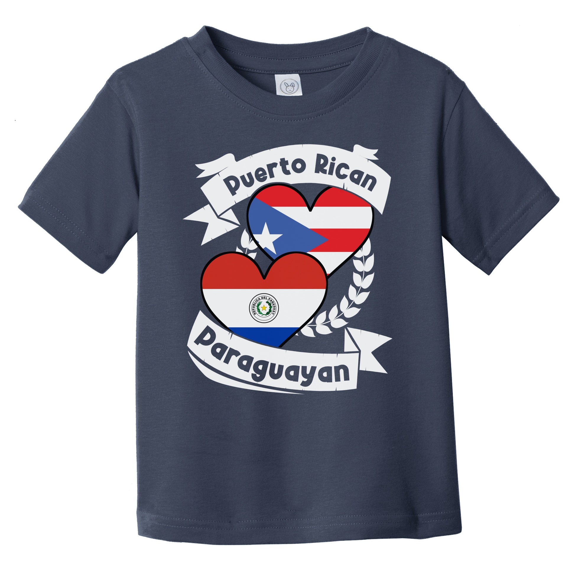 Puerto Rican Paraguayan Heart Flags Puerto Rico Paraguay Infant Toddler T-Shirt
