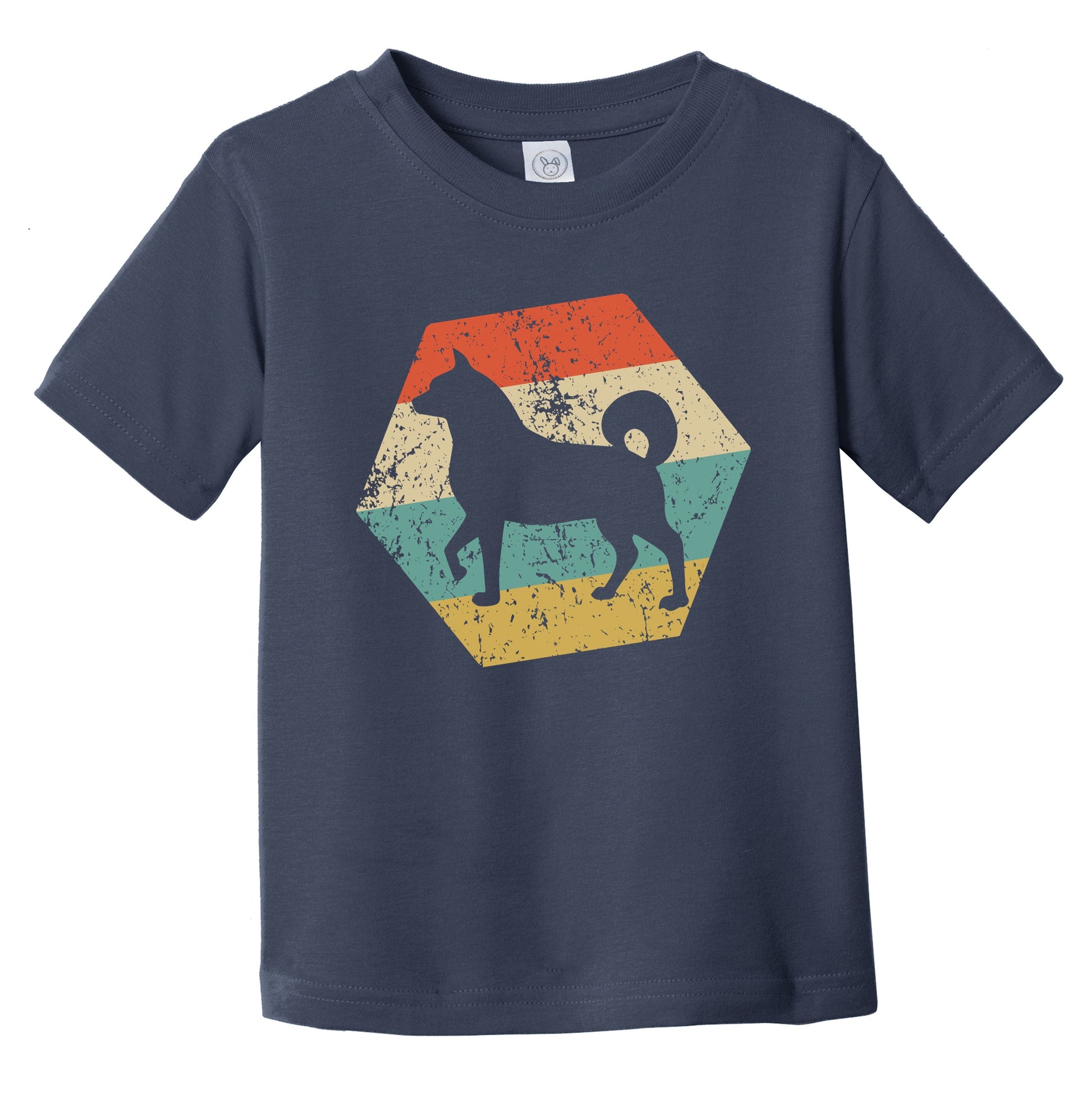 Akita Inu Dog Breed Retro Distressed Hexagon Infant Toddler T-Shirt