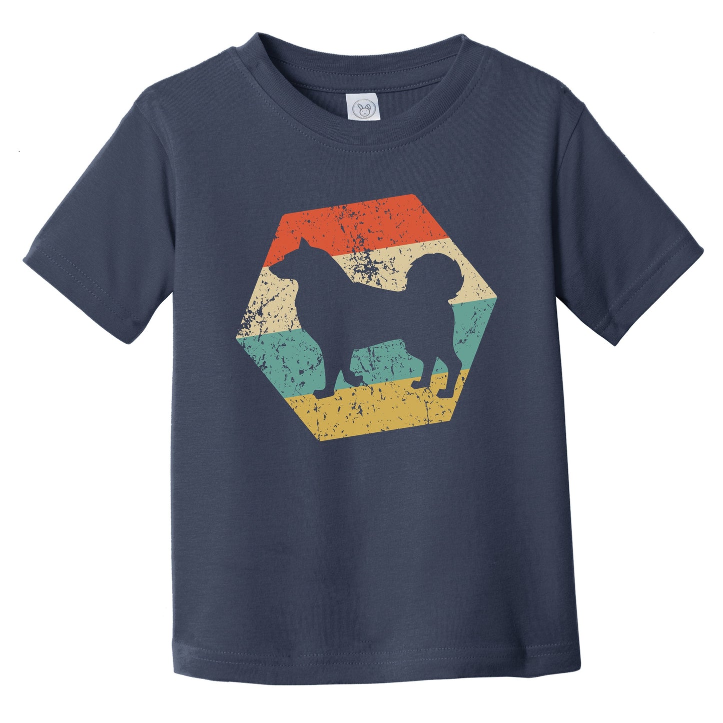 Alaskan Malamute Dog Breed Retro Distressed Hexagon Infant Toddler T-Shirt