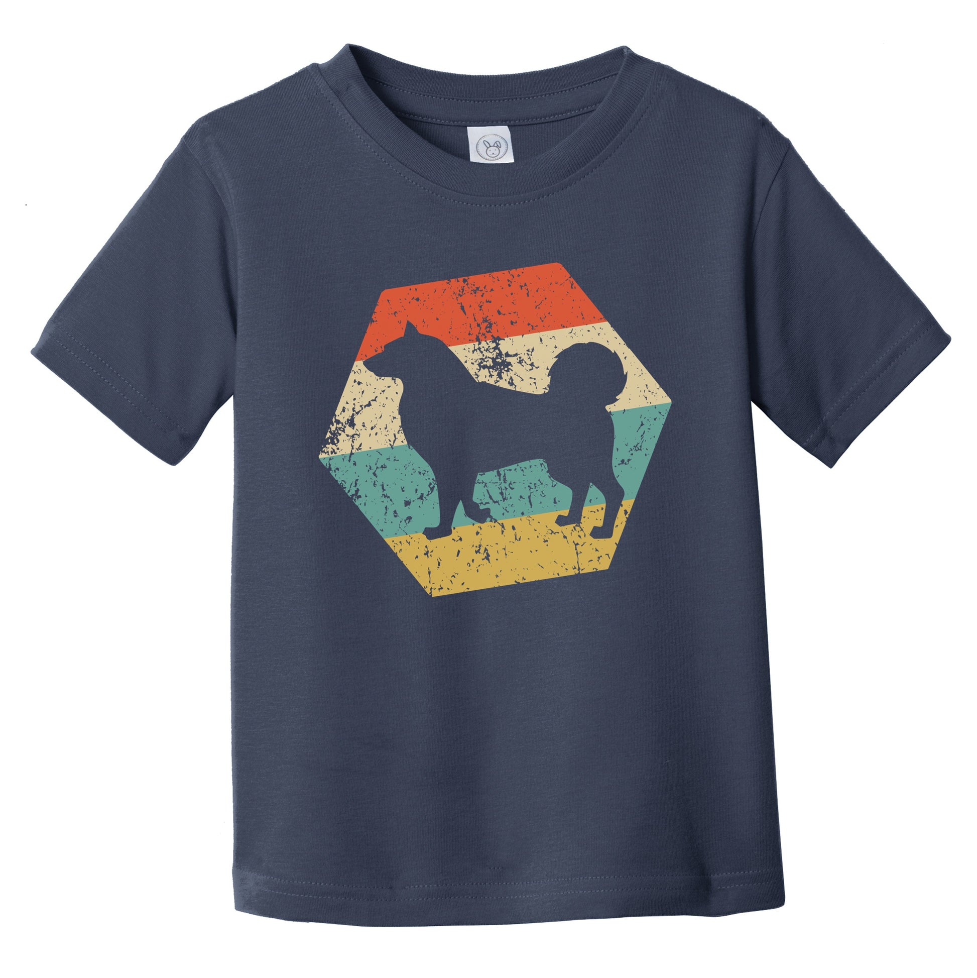 Alaskan Malamute Dog Breed Retro Distressed Hexagon Infant Toddler T-Shirt