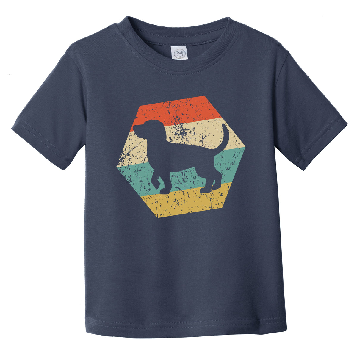Beagle Dog Breed Retro Distressed Hexagon Infant Toddler T-Shirt