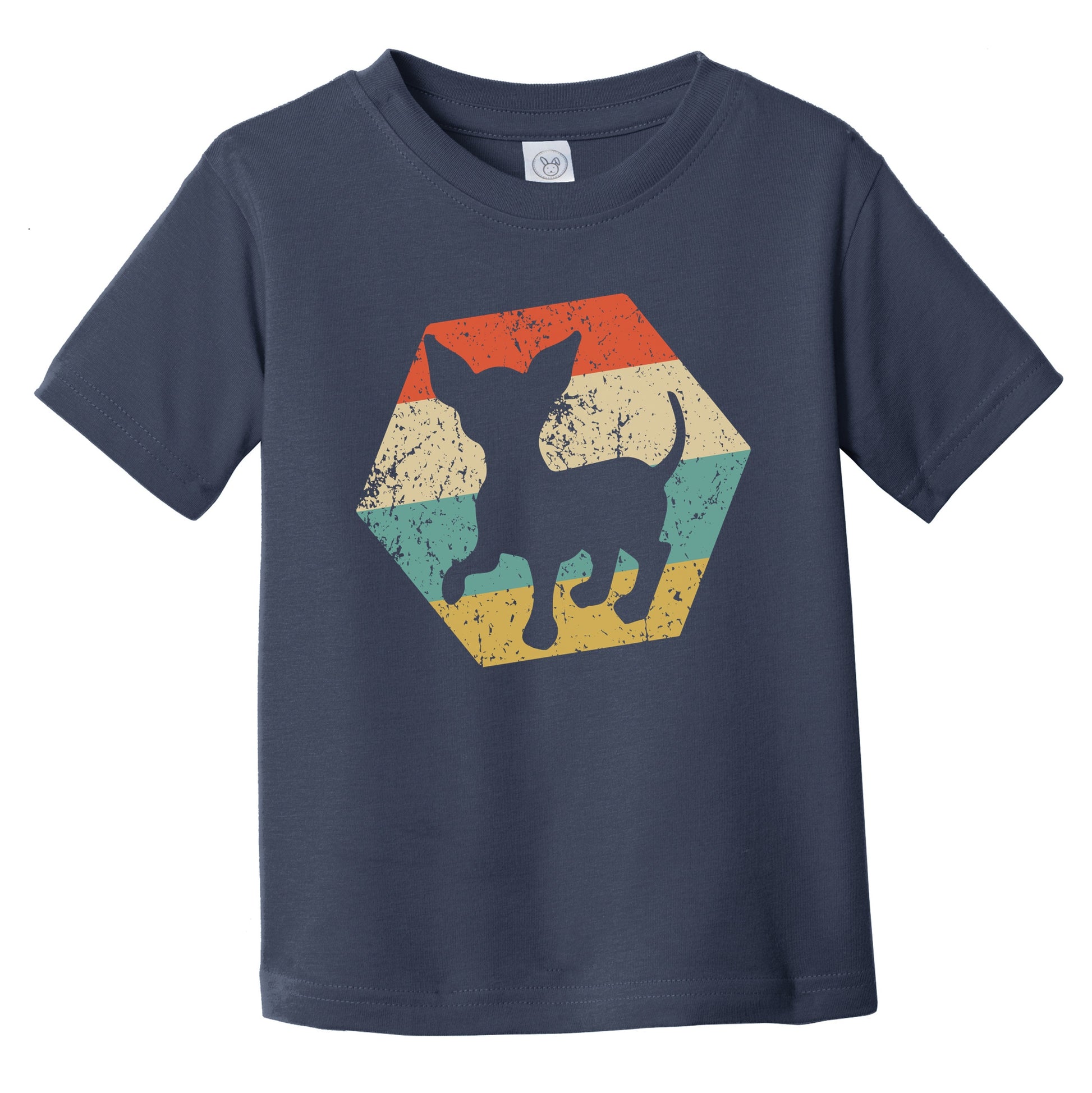 Chihuahua Dog Breed Retro Distressed Hexagon Infant Toddler T-Shirt