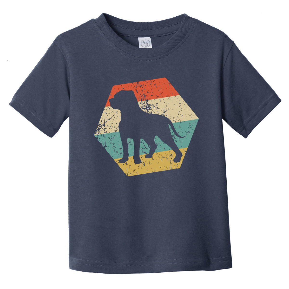 English Mastiff Dog Breed Retro Distressed Hexagon Infant Toddler T-Shirt