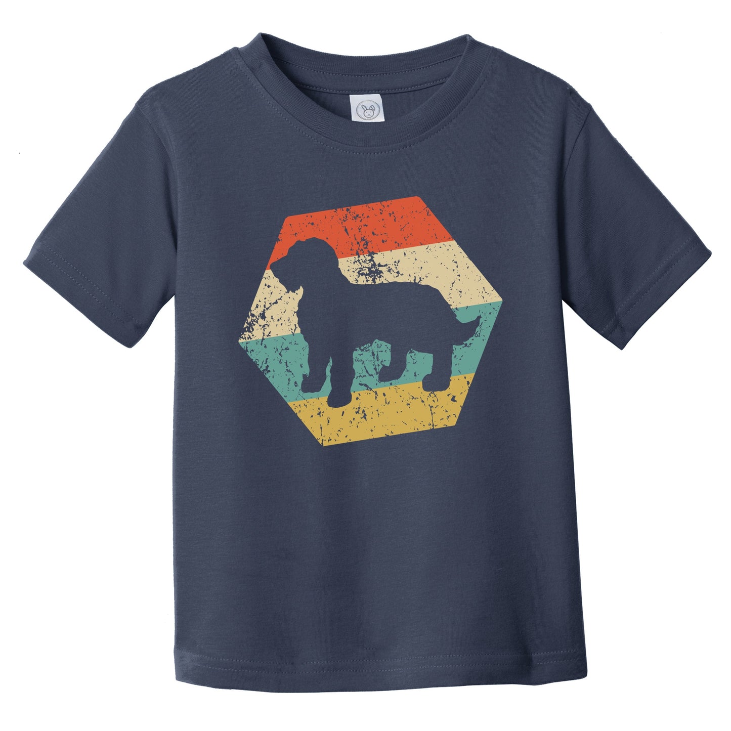 Goldendoodle Dog Breed Retro Distressed Hexagon Infant Toddler T-Shirt