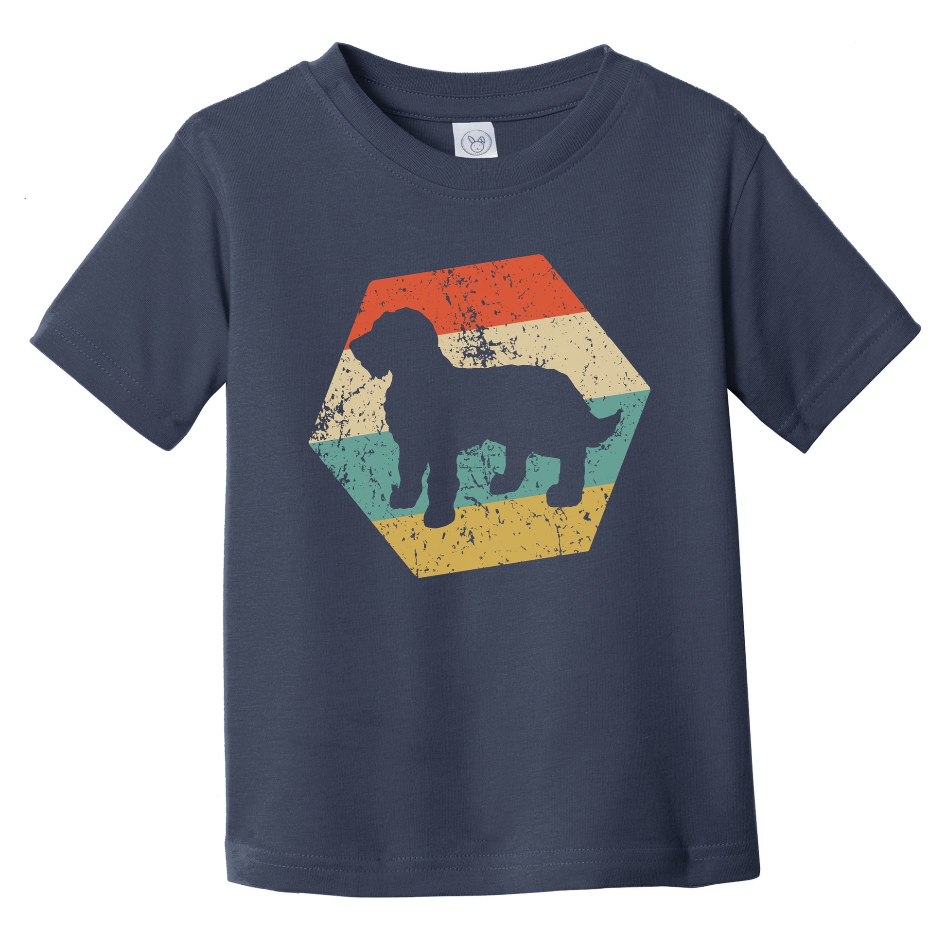 Goldendoodle Dog Breed Retro Distressed Hexagon Infant Toddler T-Shirt