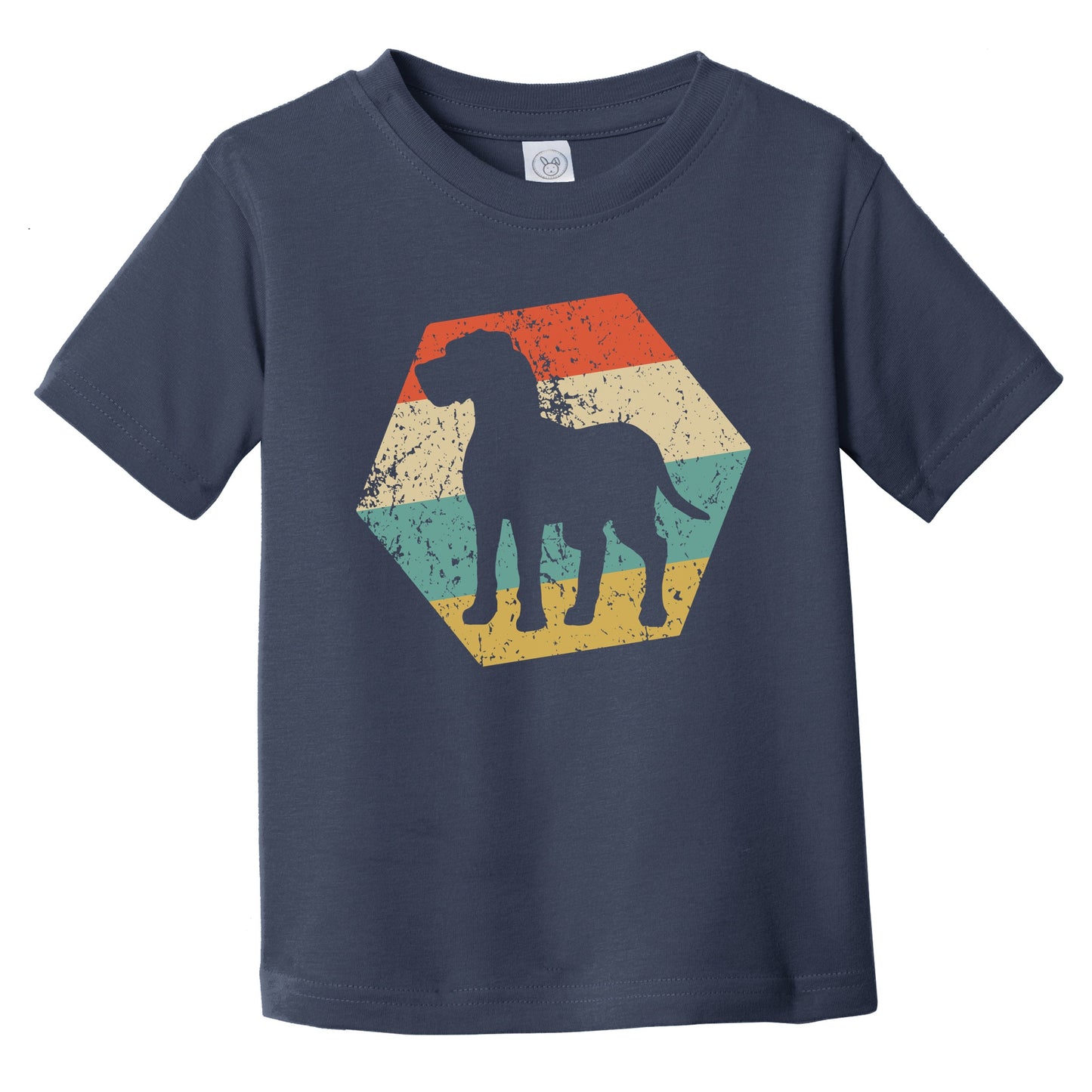 Great Dane Dog Breed Retro Distressed Hexagon Infant Toddler T-Shirt