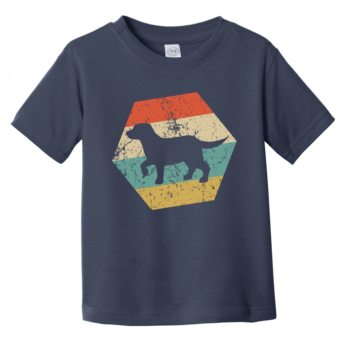 Labrador Retriever Dog Breed Retro Distressed Hexagon Infant Toddler T-Shirt