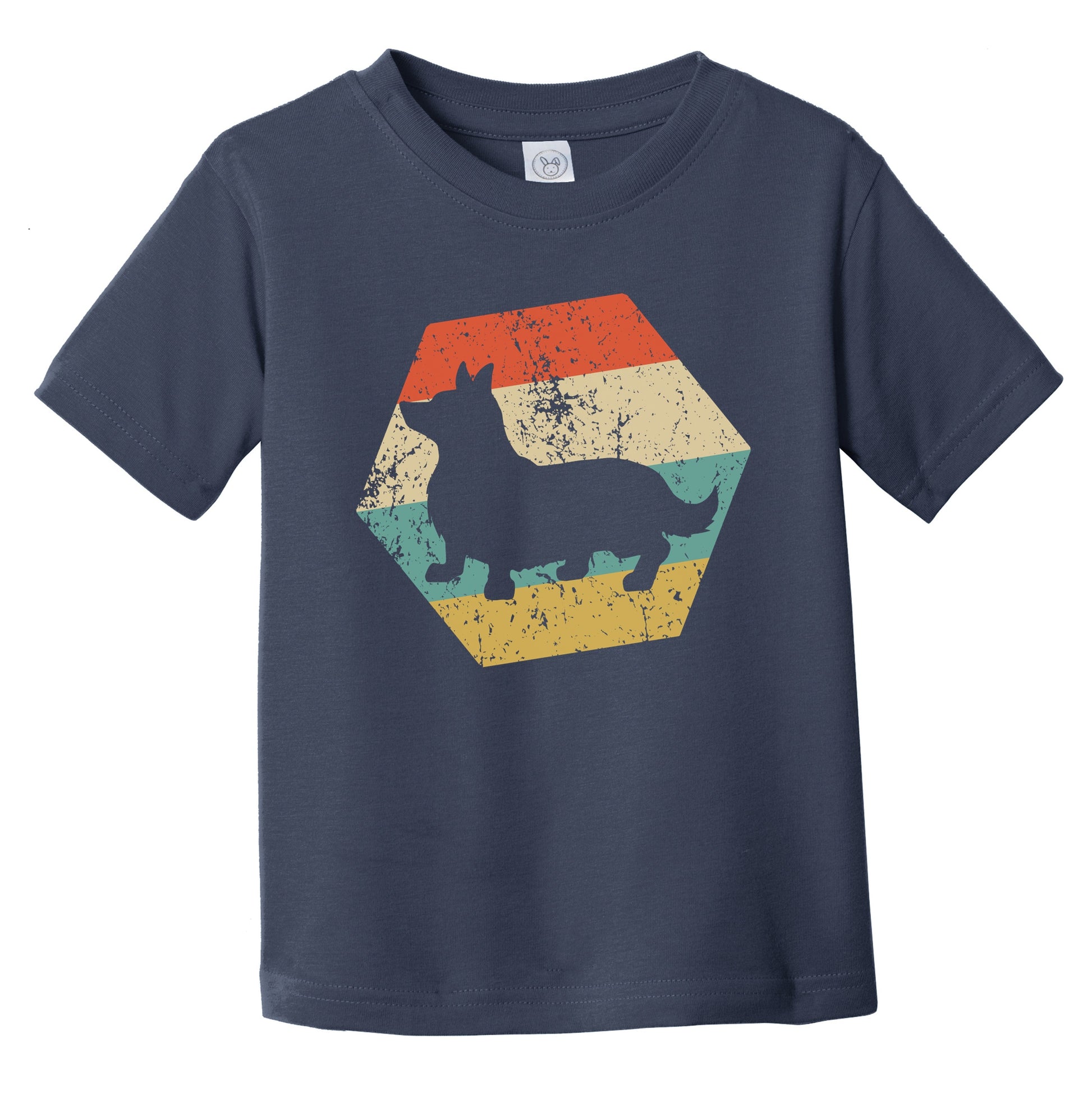 Pembroke Welsh Corgi Dog Breed Retro Distressed Hexagon Infant Toddler T-Shirt