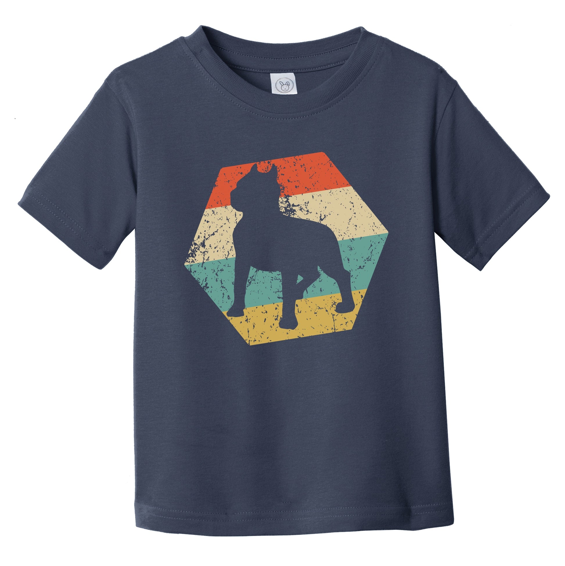 American Pit Bull Terrier Dog Breed Retro Distressed Hexagon Infant Toddler T-Shirt