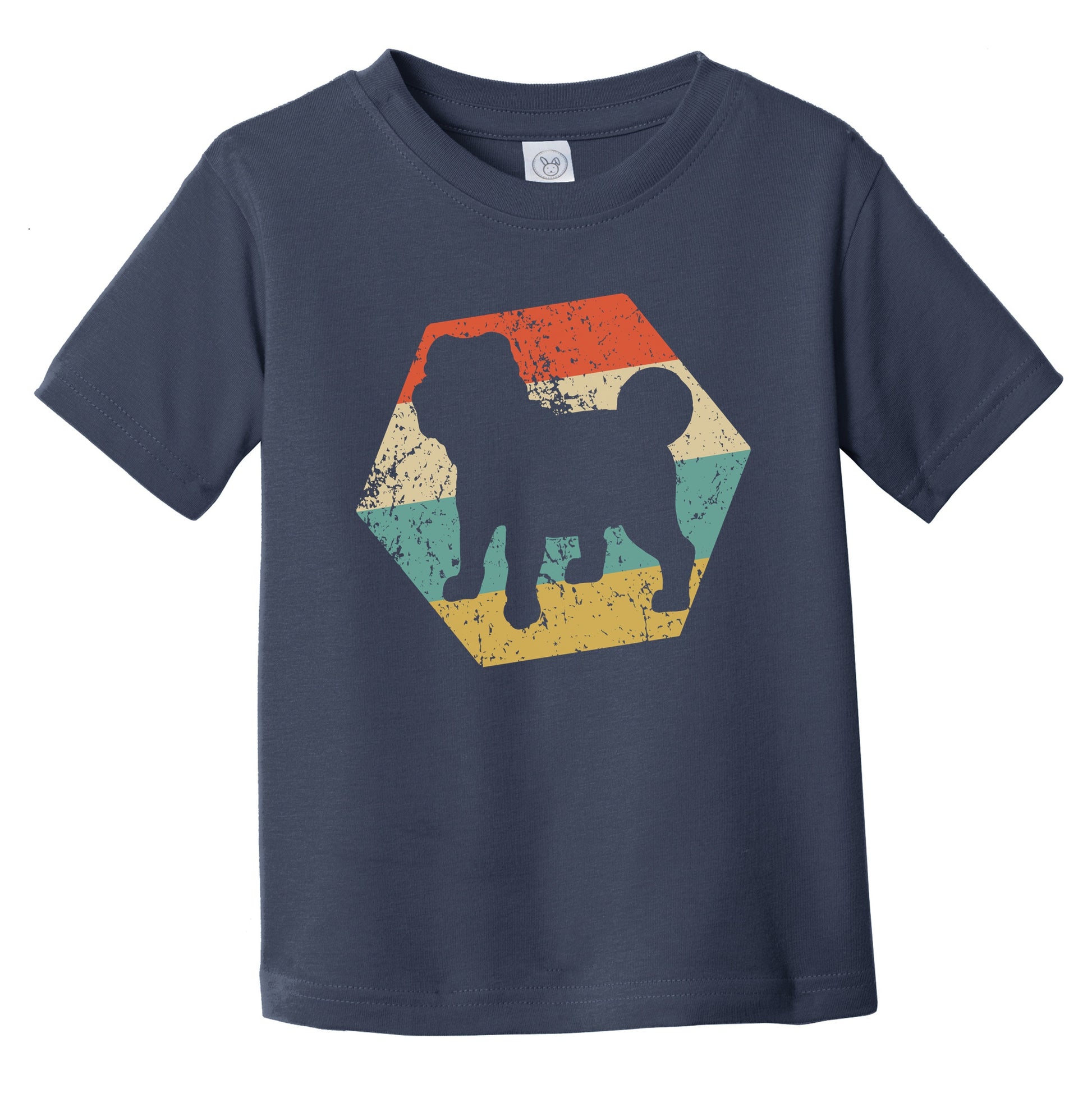 Shar Pei Dog Breed Retro Distressed Hexagon Infant Toddler T-Shirt
