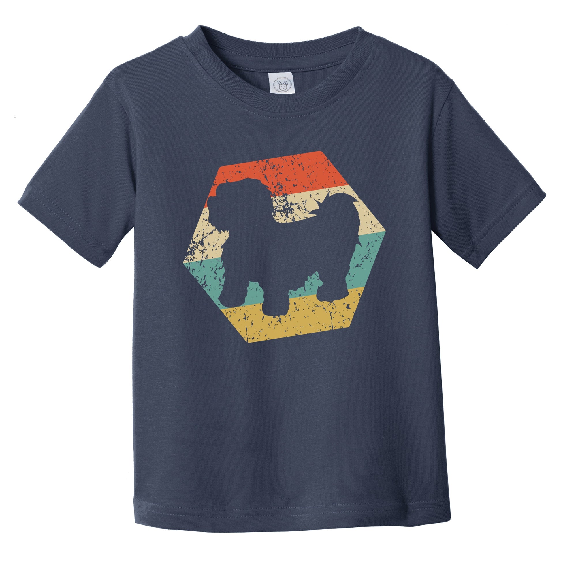 Shih Tzu Dog Breed Retro Distressed Hexagon Infant Toddler T-Shirt