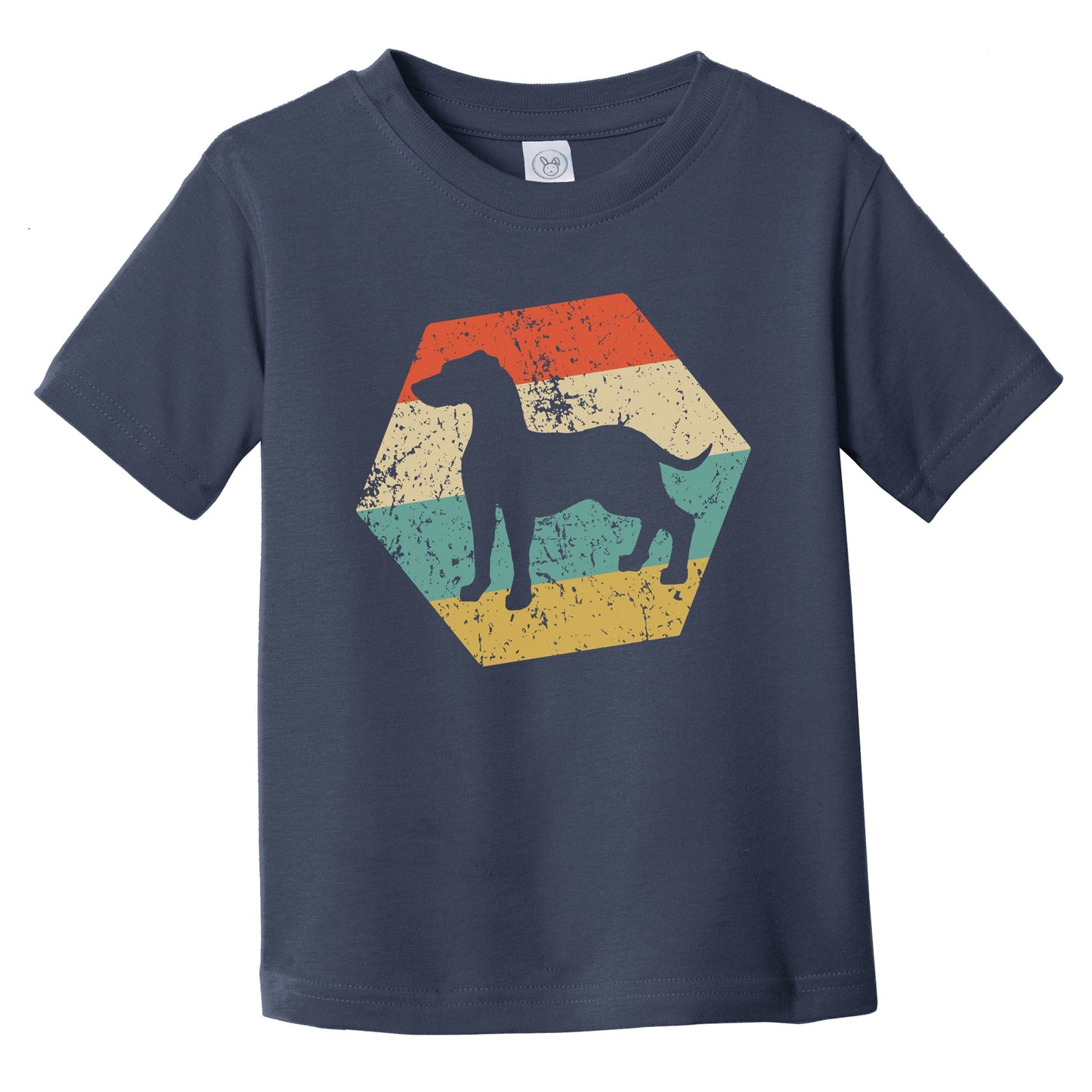 Vizsla Dog Breed Retro Distressed Hexagon Infant Toddler T-Shirt