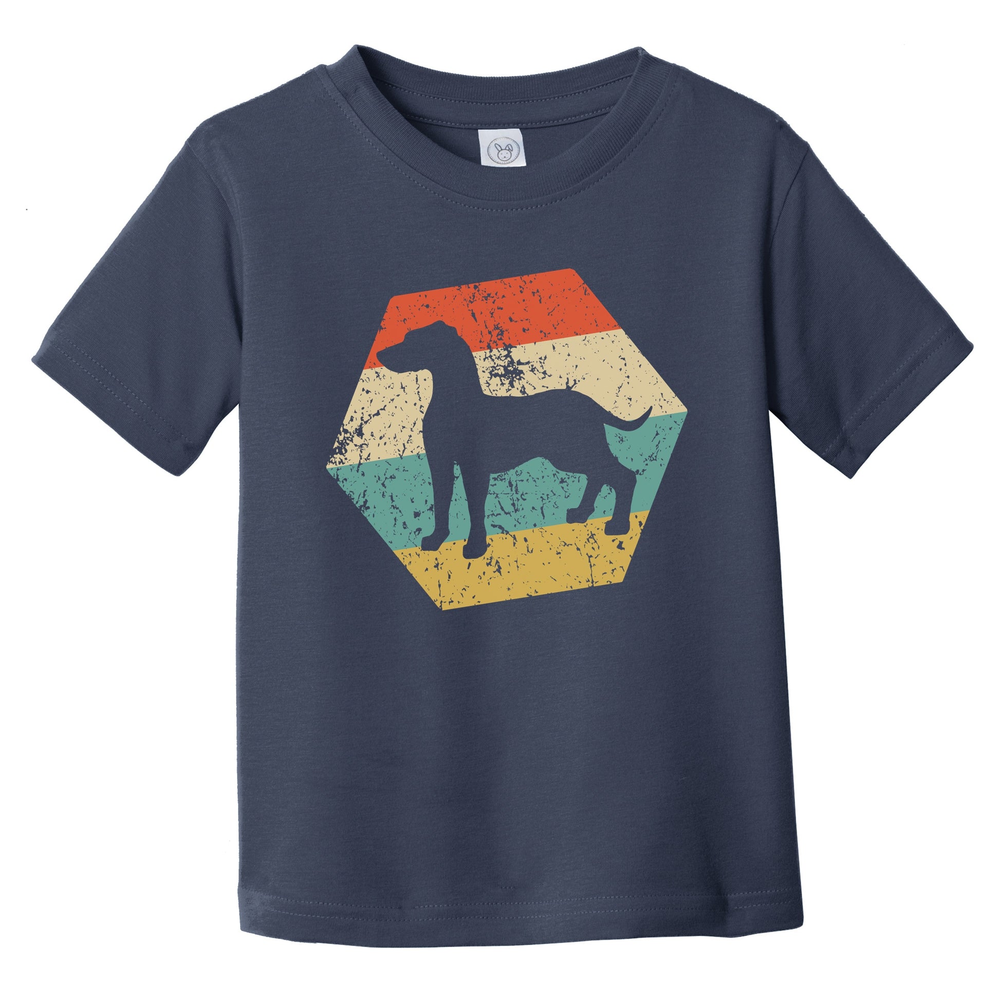 Vizsla Dog Breed Retro Distressed Hexagon Infant Toddler T-Shirt