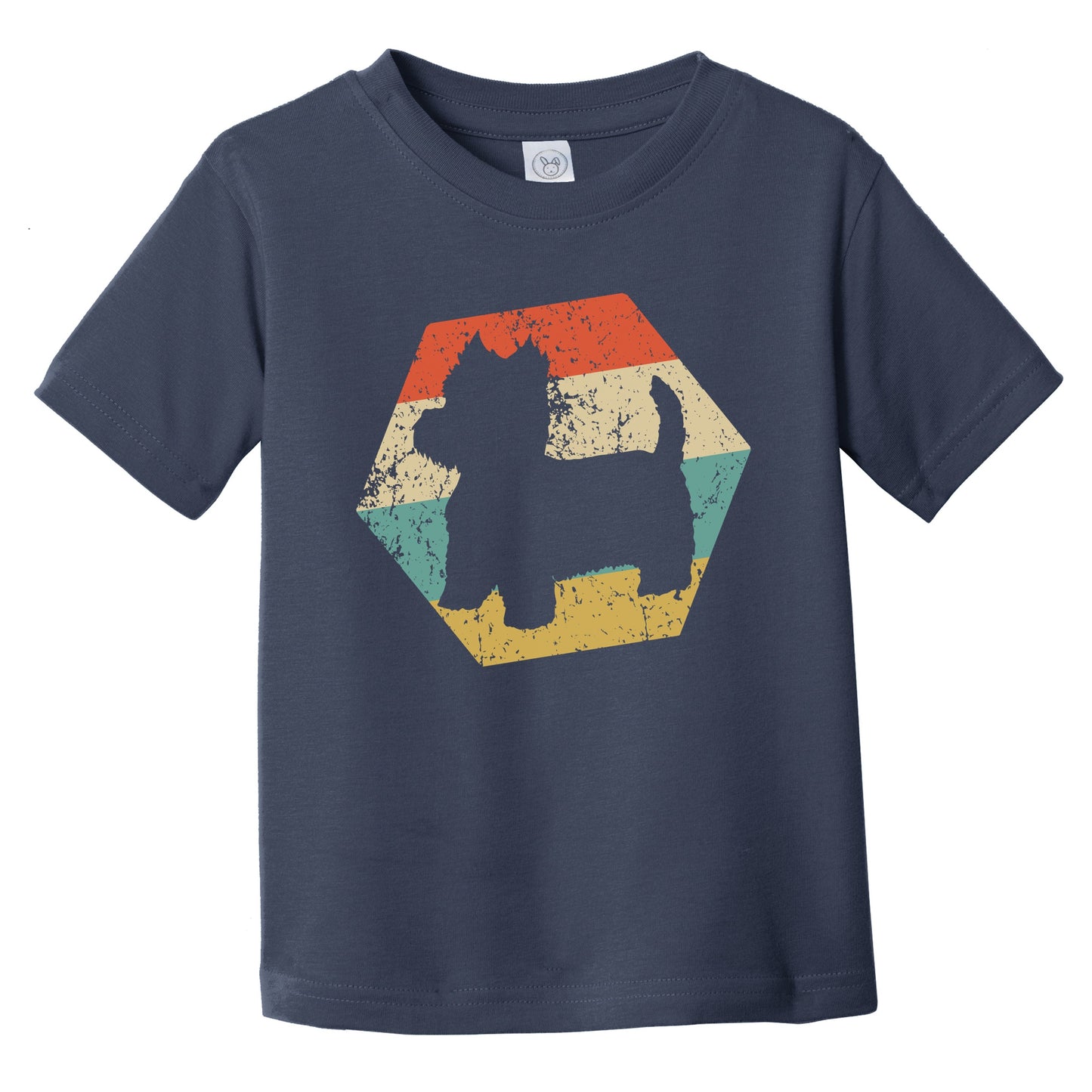 West Highland White Terrier Dog Breed Distressed Hexagon Infant Toddler T-Shirt