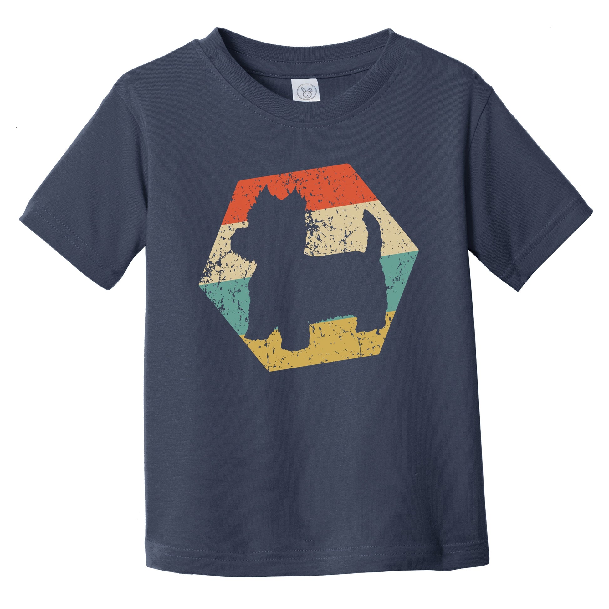 West Highland White Terrier Dog Breed Distressed Hexagon Infant Toddler T-Shirt