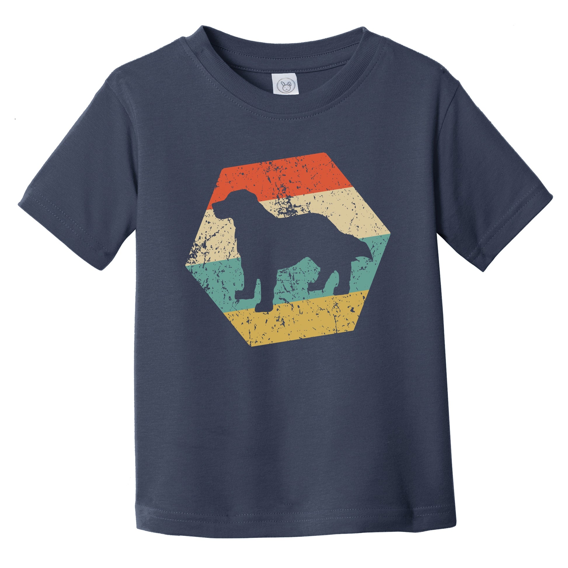 Bernese Mountain Dog Breed Retro Distressed Hexagon Infant Toddler T-Shirt