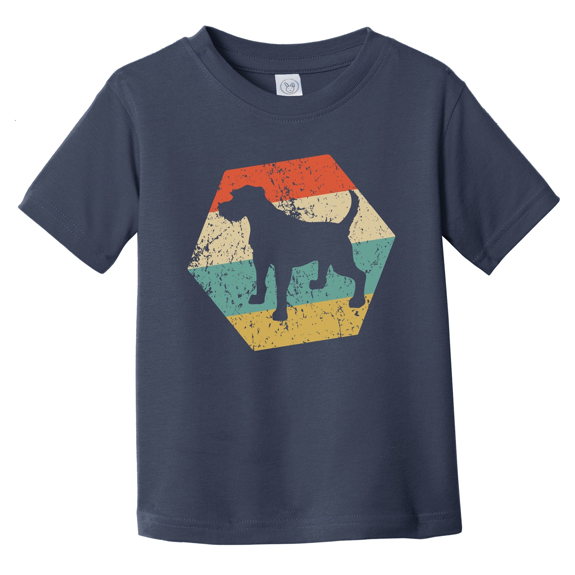 Border Terrier Dog Breed Retro Distressed Hexagon Infant Toddler T-Shirt