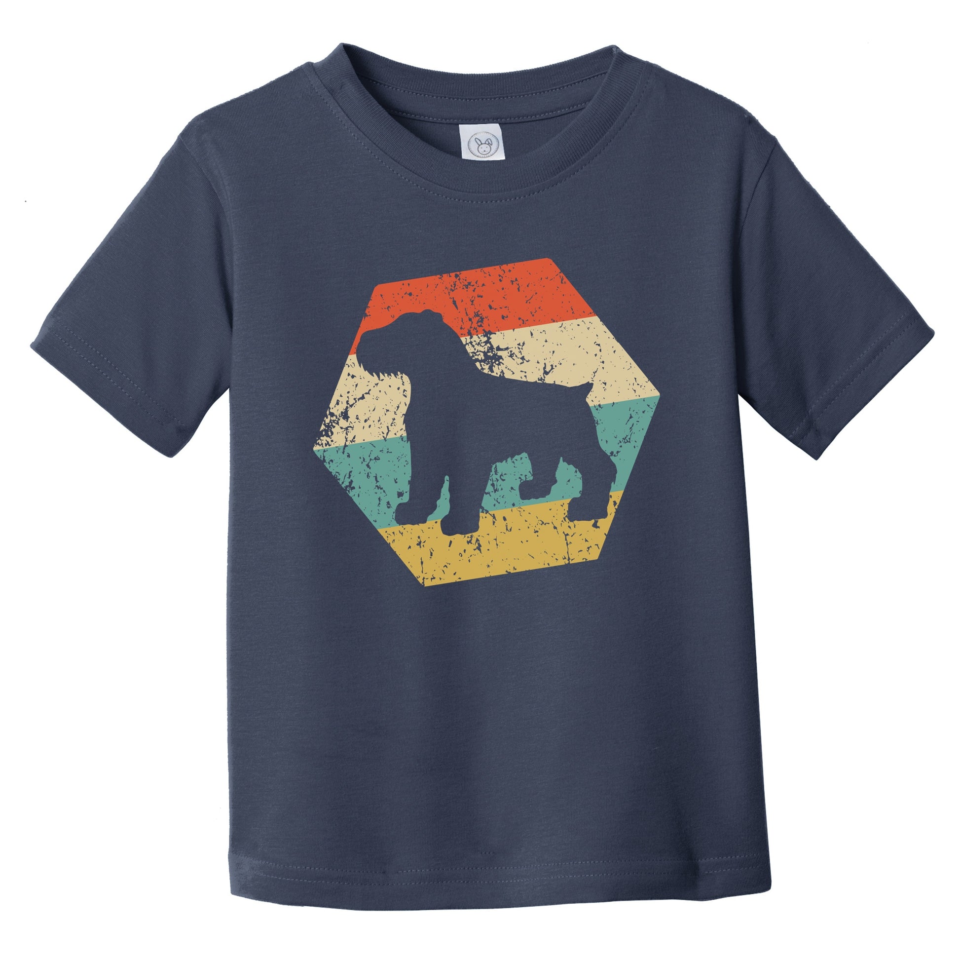 Bouvier des Flandres Dog Breed Retro Distressed Hexagon Infant Toddler T-Shirt
