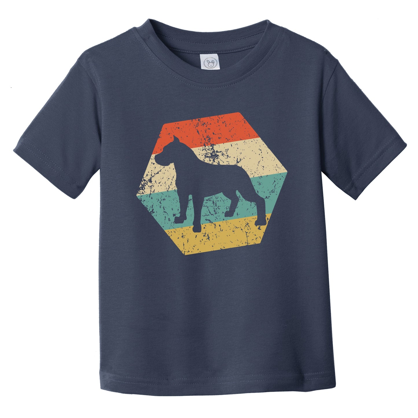 Cane Corso Dog Breed Retro Distressed Hexagon Infant Toddler T-Shirt