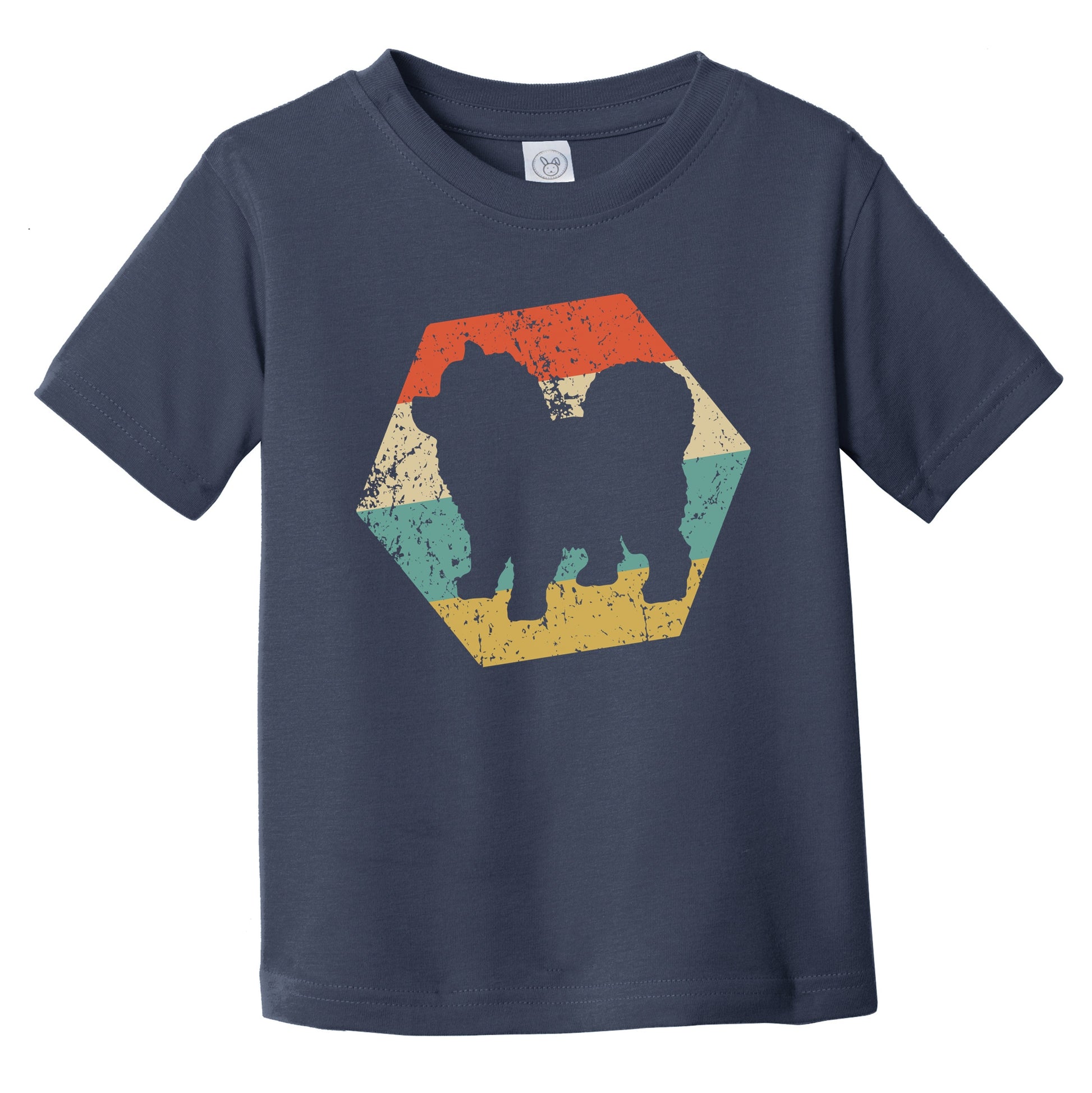 Chow Chow Dog Breed Retro Distressed Hexagon Infant Toddler T-Shirt