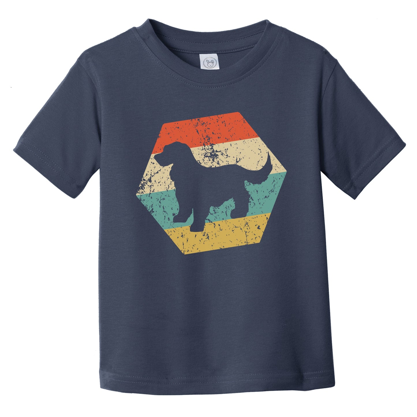 Cocker Spaniel Dog Breed Retro Distressed Hexagon Infant Toddler T-Shirt