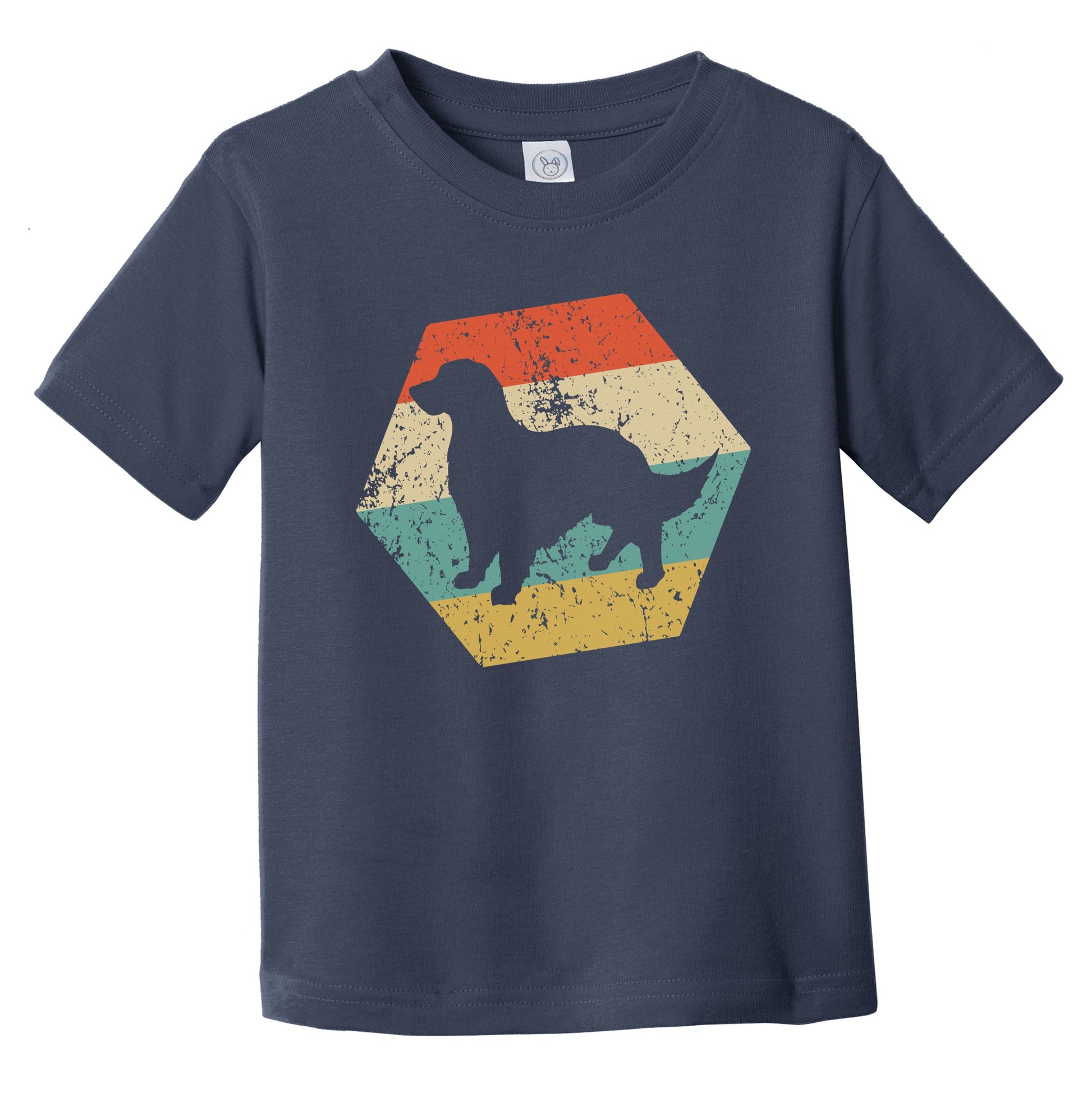 English Setter Dog Breed Retro Distressed Hexagon Infant Toddler T-Shirt