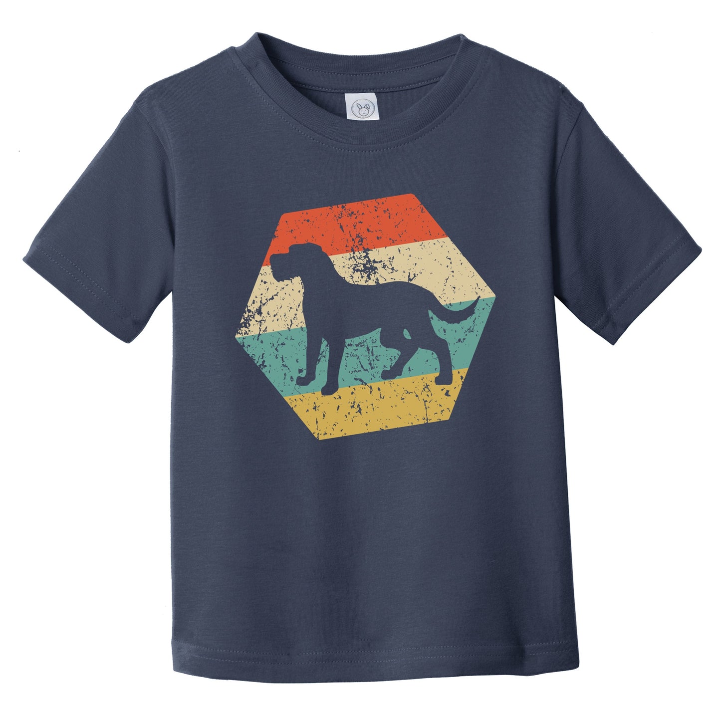 Irish Wolfhound Dog Breed Retro Distressed Hexagon Infant Toddler T-Shirt