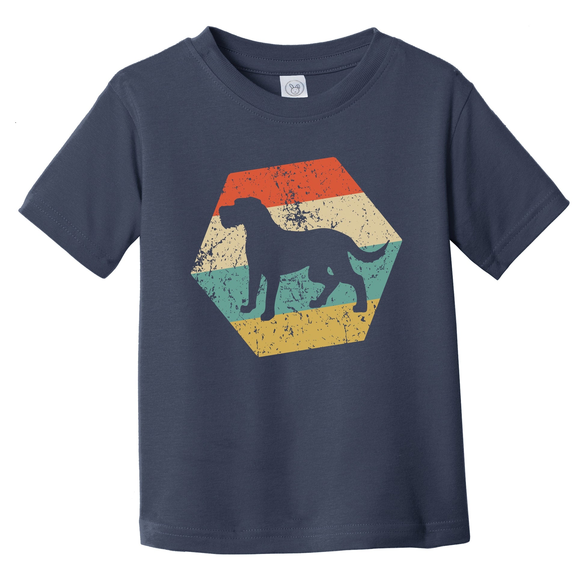 Irish Wolfhound Dog Breed Retro Distressed Hexagon Infant Toddler T-Shirt