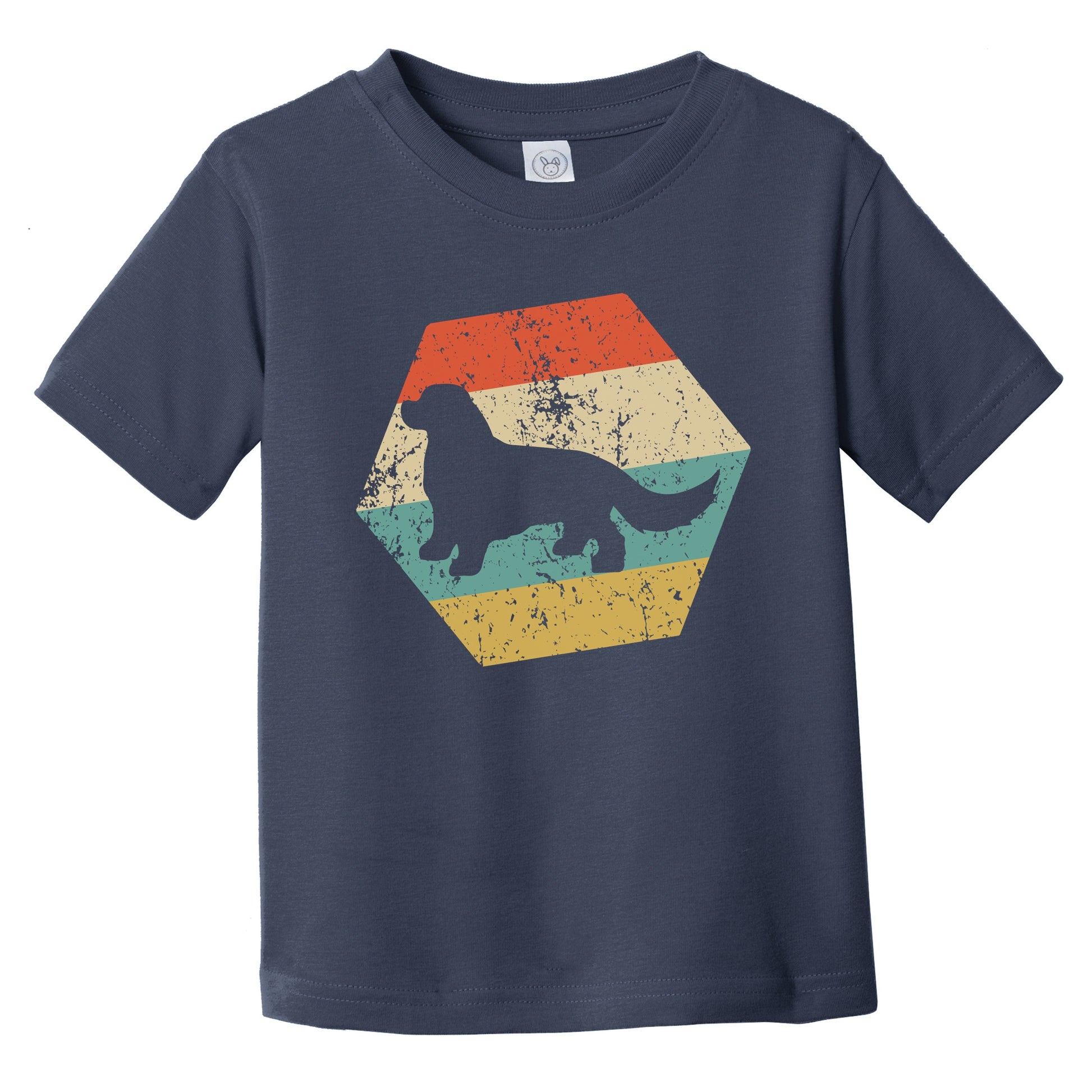 King Charles Spaniel Dog Breed Retro Distressed Hexagon Infant Toddler T-Shirt