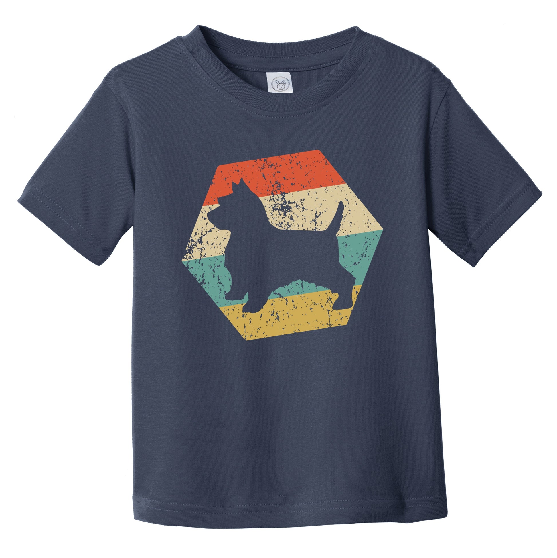 Norwich Terrier Dog Breed Retro Distressed Hexagon Infant Toddler T-Shirt