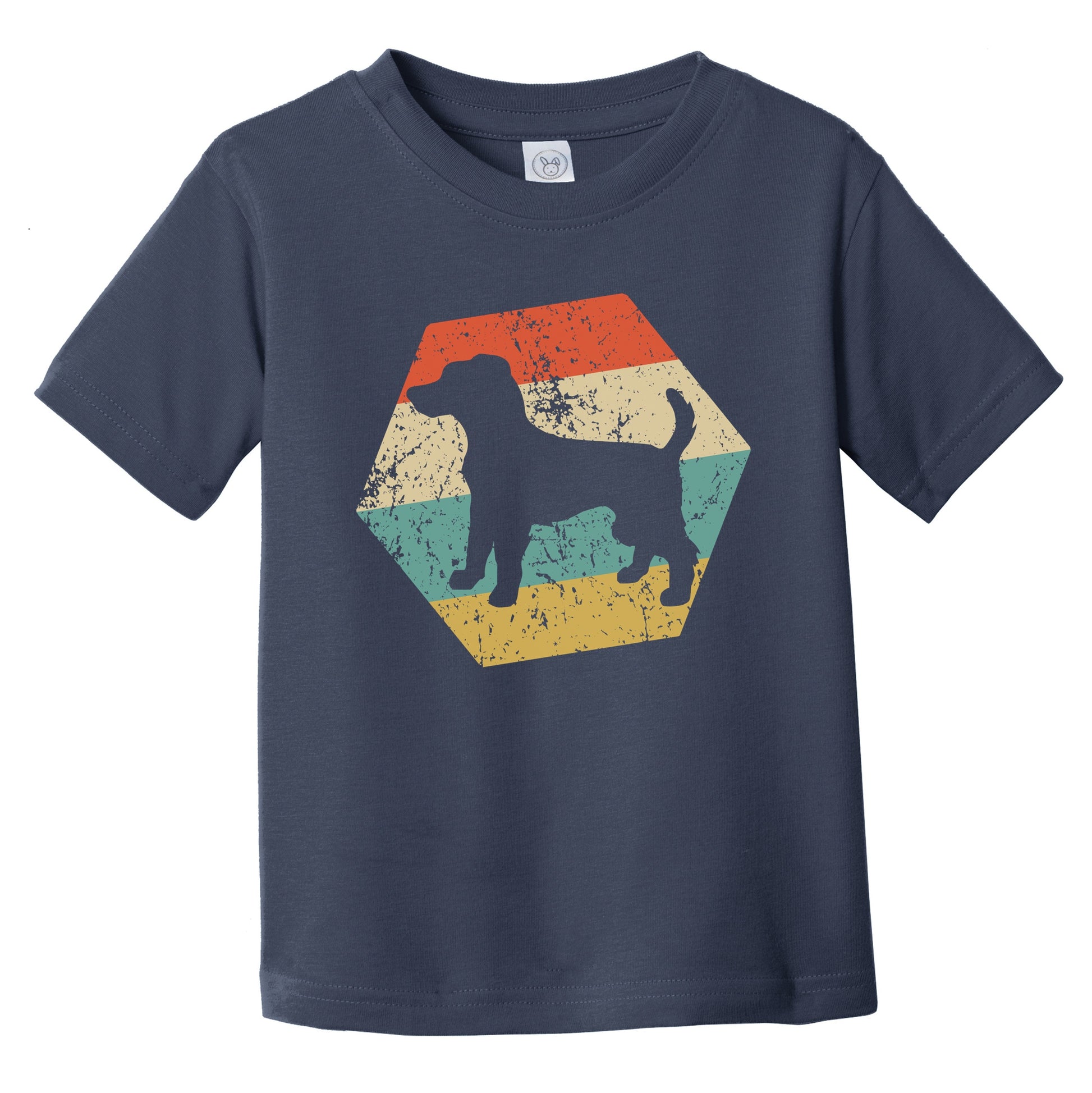 Parson Russell Terrier Dog Breed Retro Distressed Hexagon Infant Toddler T-Shirt
