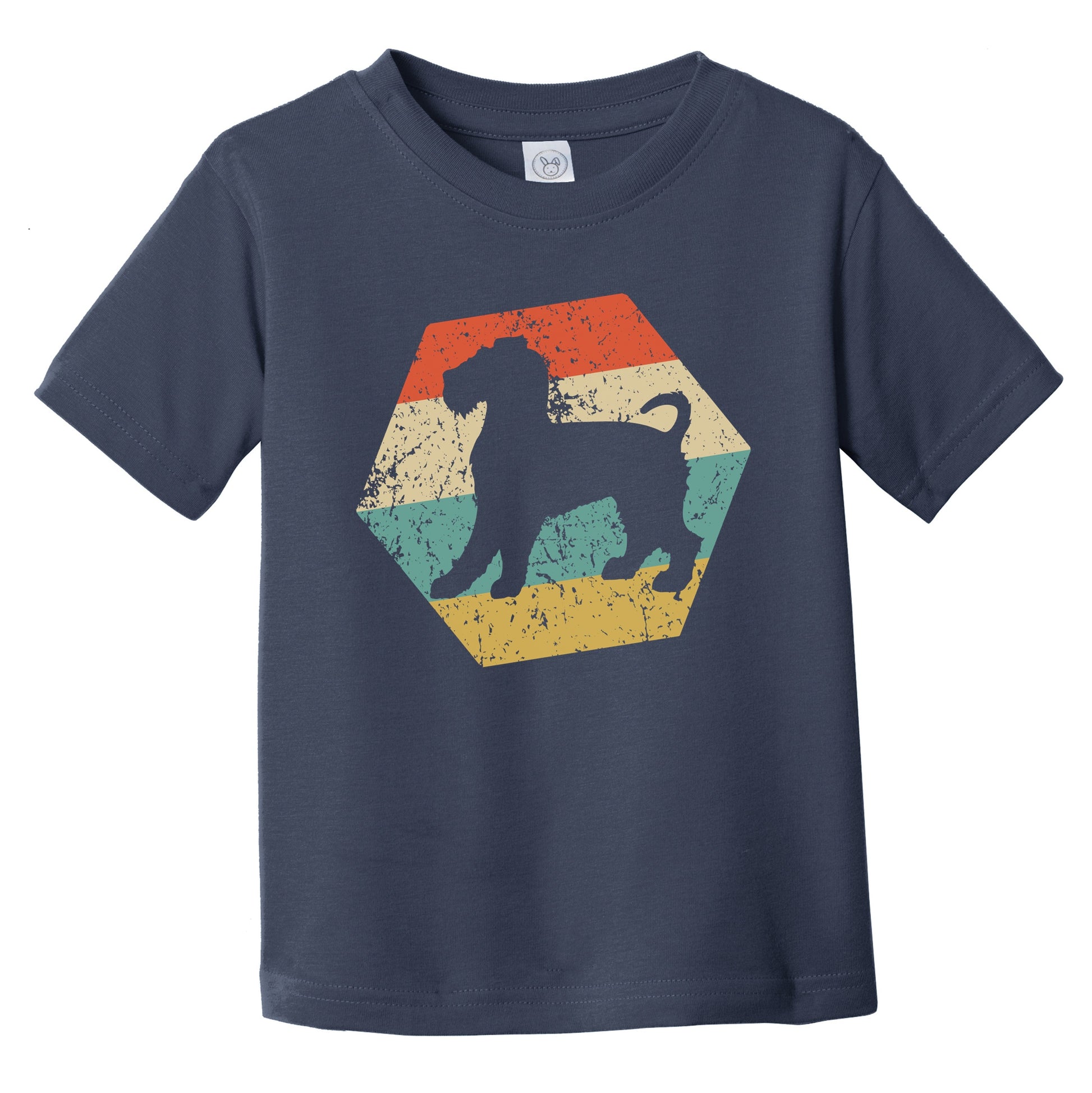 Wire Fox Terrier Dog Breed Retro Distressed Hexagon Infant Toddler T-Shirt