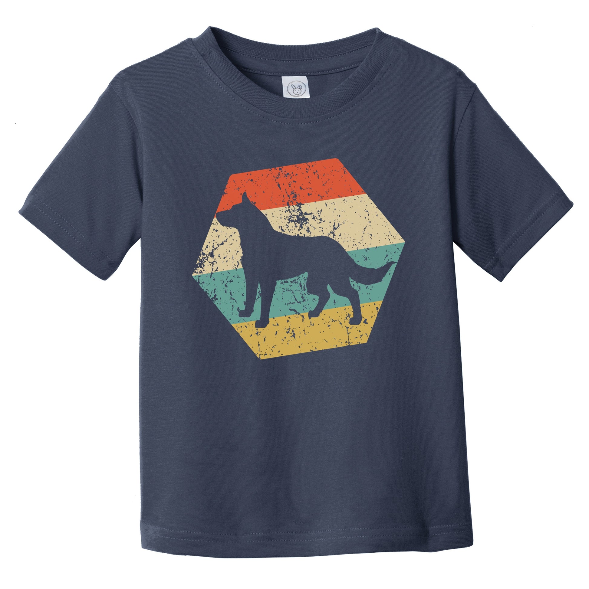 Australian Cattle Dog Breed Retro Distressed Hexagon Infant Toddler T-Shirt