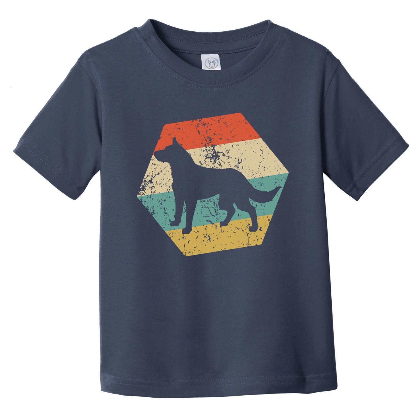 Australian Cattle Dog Breed Retro Distressed Hexagon Infant Toddler T-Shirt