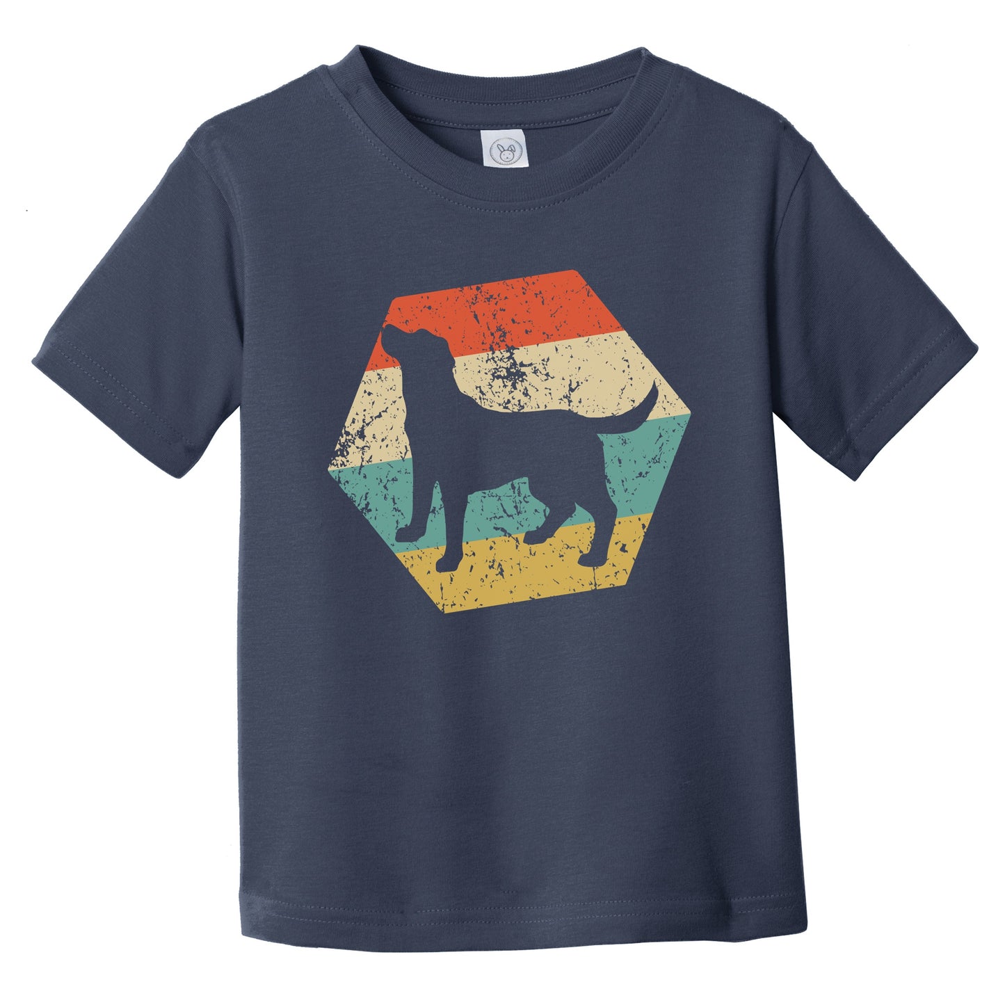 Chesapeake Bay Retriever Dog Breed Retro Distressed Hexagon Infant Toddler T-Shirt