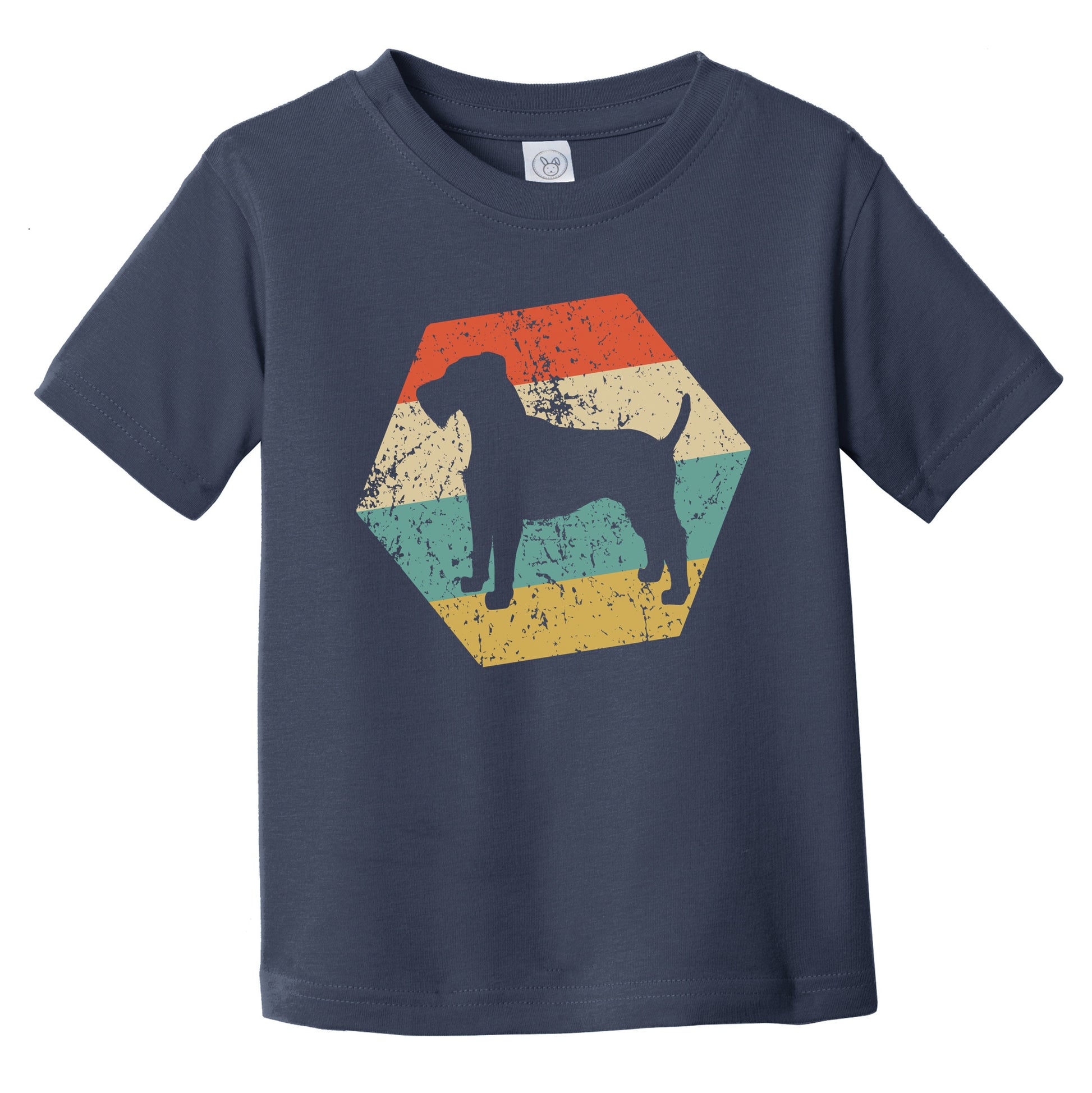 Irish Terrier Dog Breed Retro Distressed Hexagon Infant Toddler T-Shirt