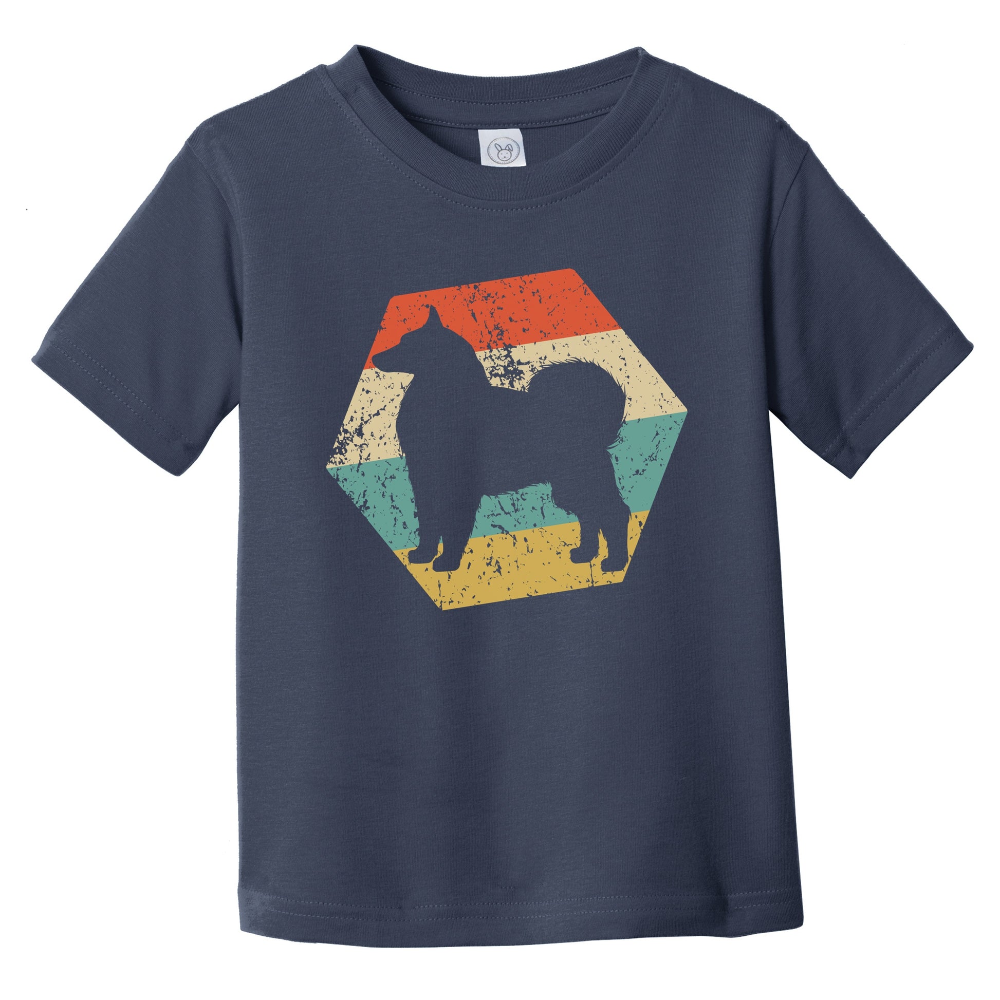 Samoyed Dog Breed Retro Distressed Hexagon Infant Toddler T-Shirt