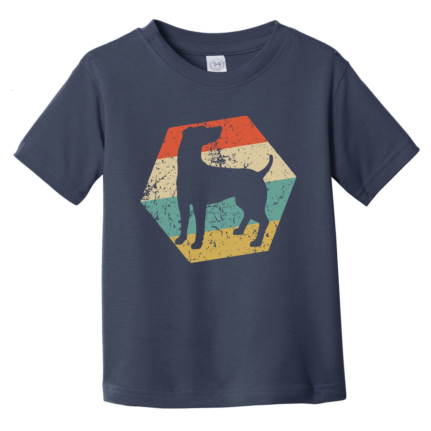 Weimaraner Dog Breed Retro Distressed Hexagon Infant Toddler T-Shirt