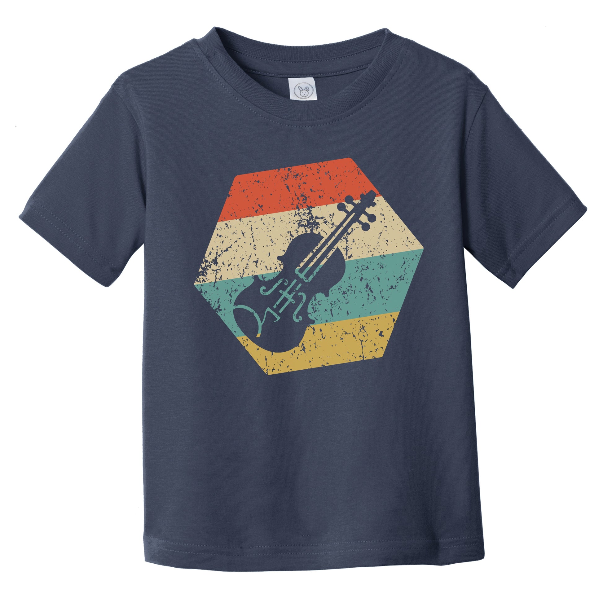 Violin Retro Distressed Hexagon Violinist Infant Toddler T-Shirt