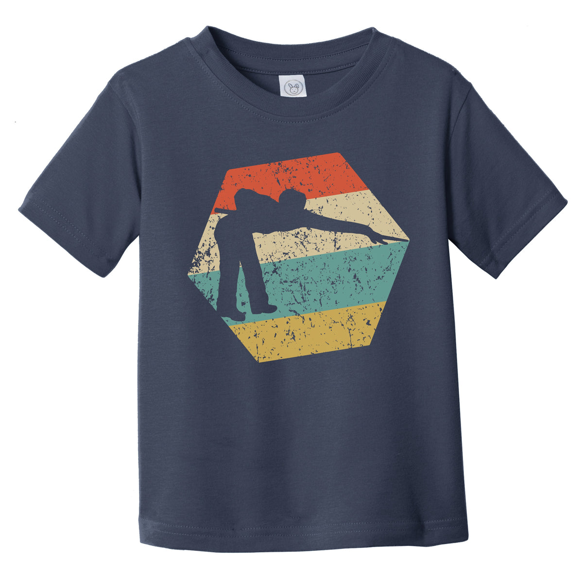 Pool Player Retro Distressed Hexagon Billiards Infant Toddler T-Shirt
