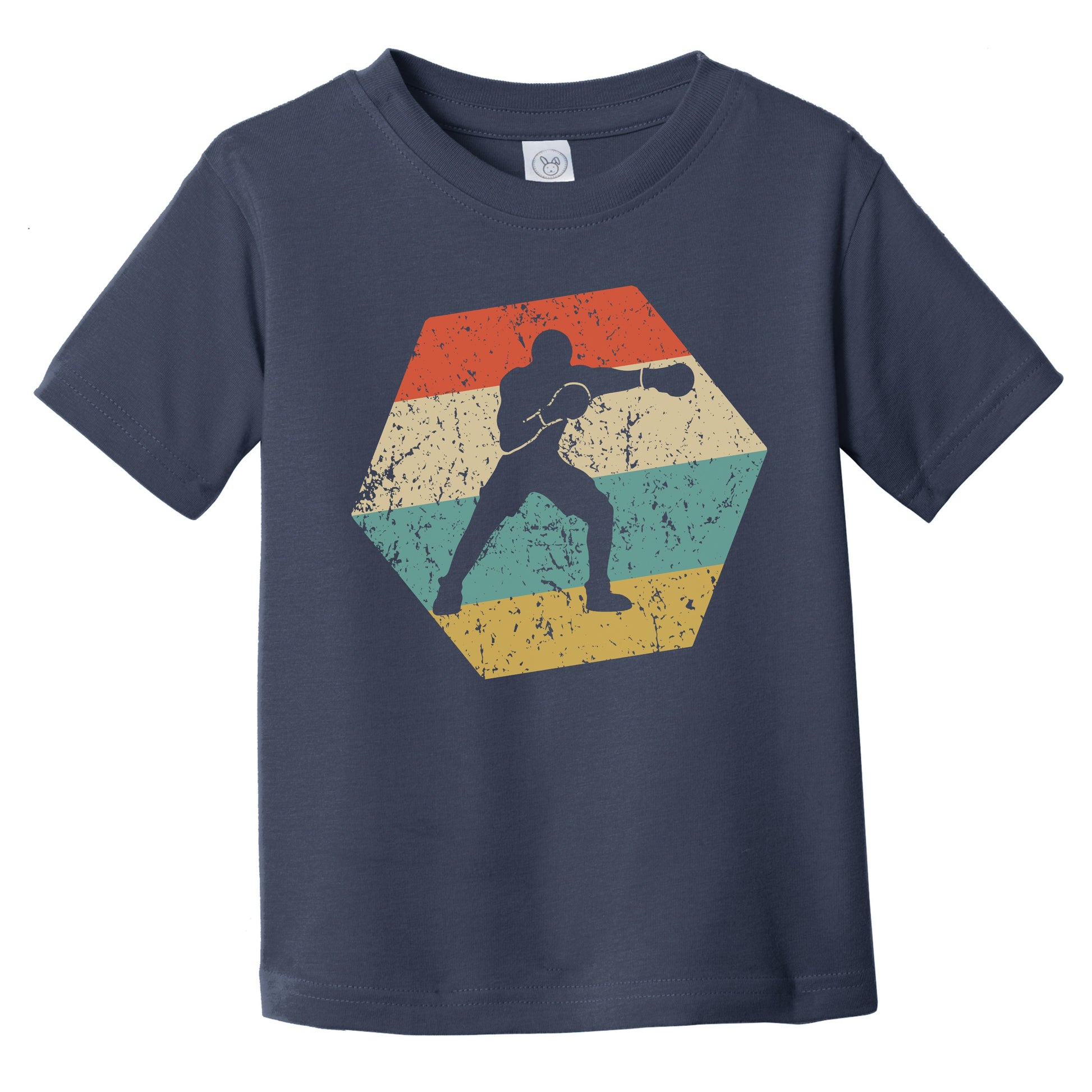 Boxing Retro Distressed Hexagon Boxer Punching Infant Toddler T-Shirt