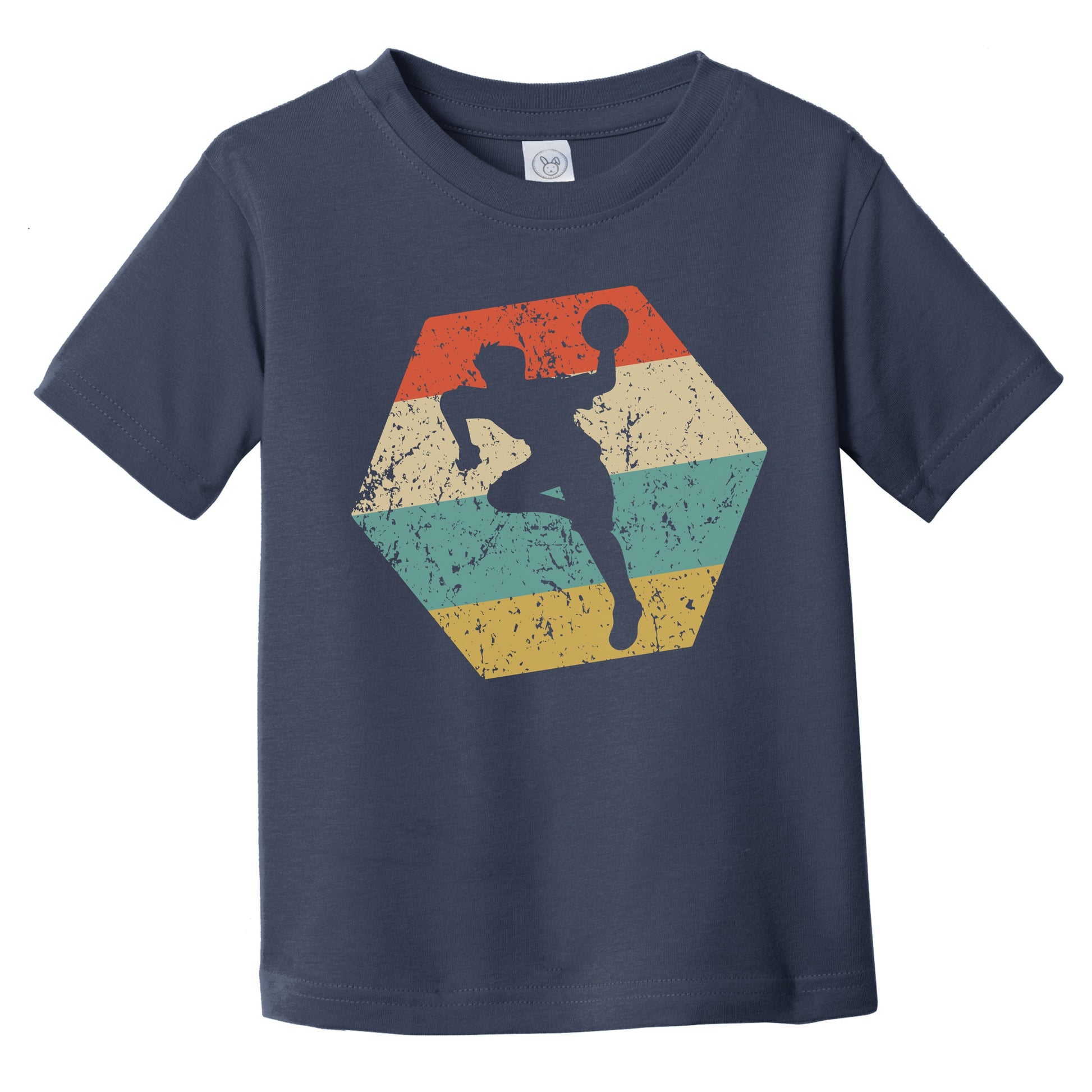 Dodgeball Player Retro Distressed Hexagon Dodgeball Infant Toddler T-Shirt