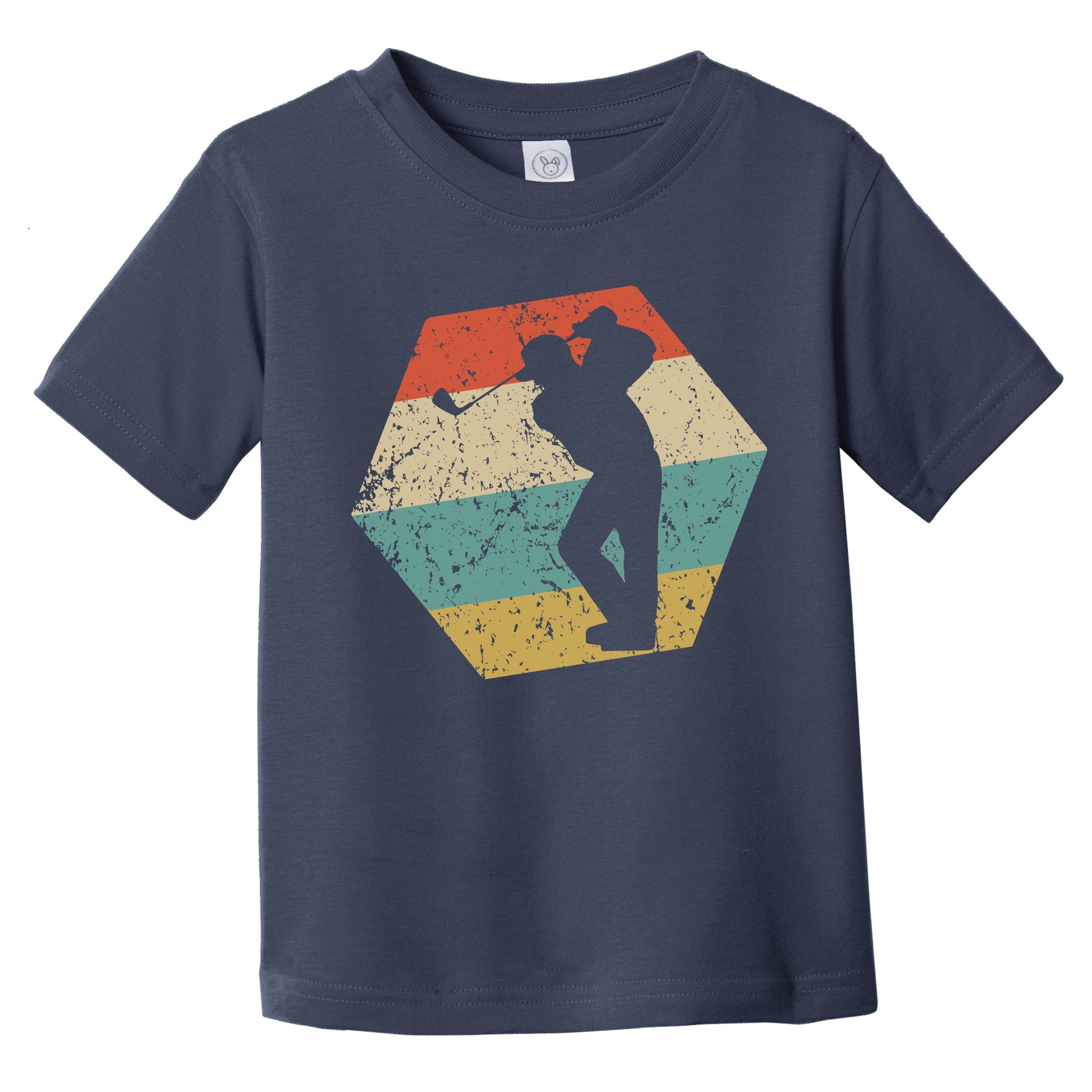 Golf Retro Distressed Hexagon Golfer Infant Toddler T-Shirt