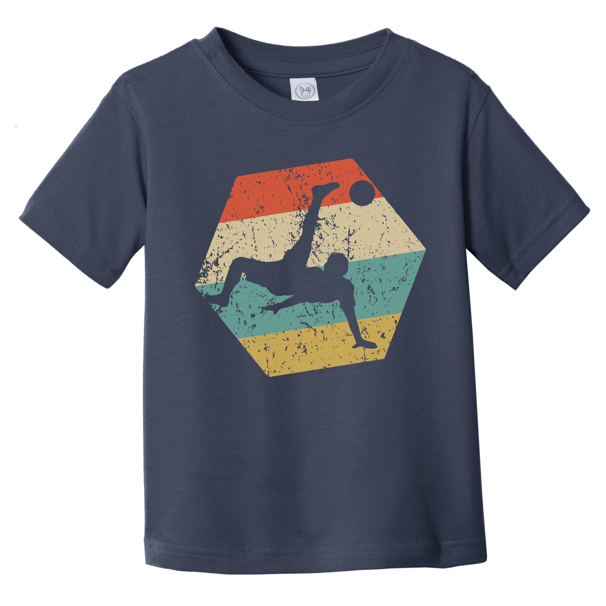 Soccer Retro Distressed Hexagon Soccer Kick Infant Toddler T-Shirt