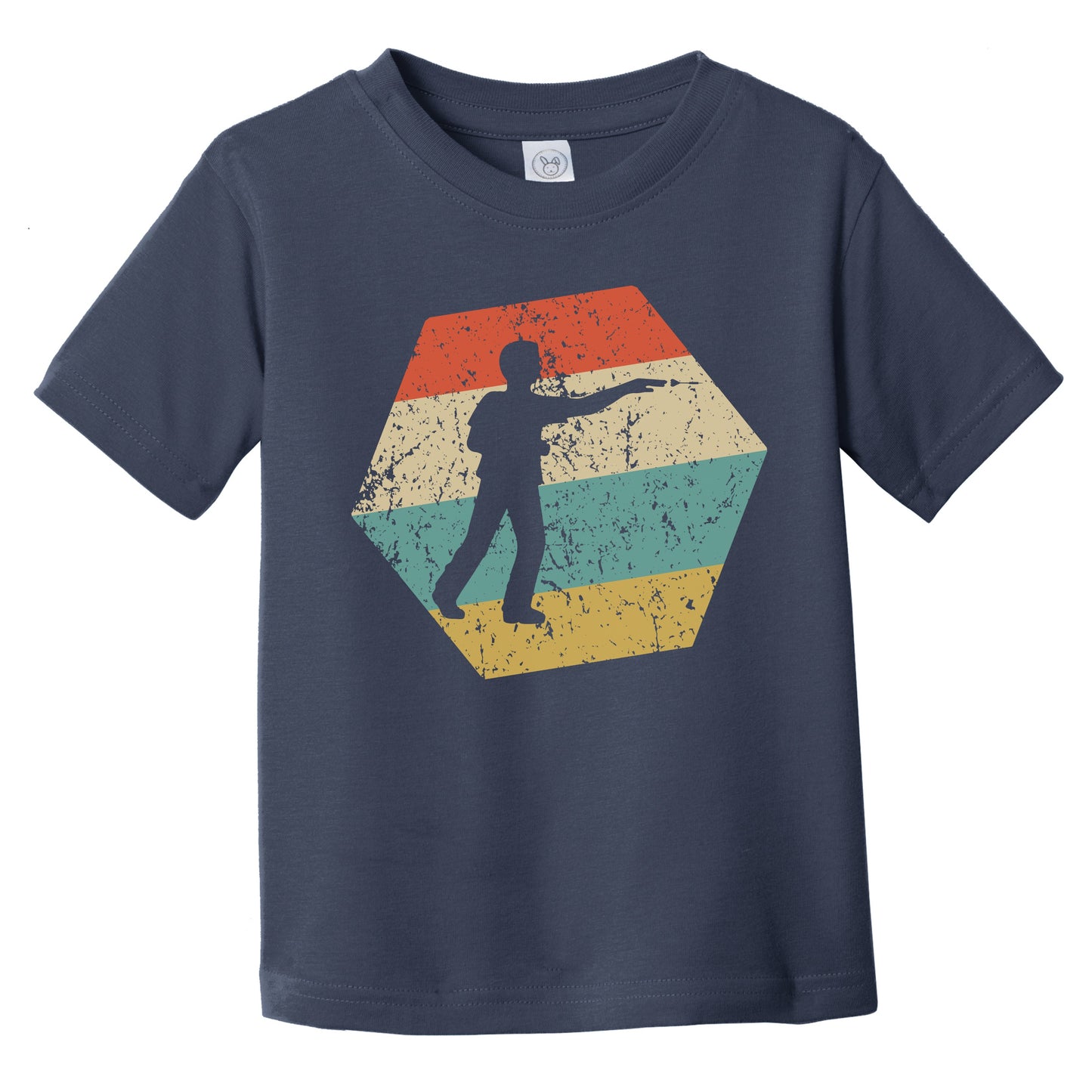 Darts Player Retro Distressed Hexagon Darts Infant Toddler T-Shirt