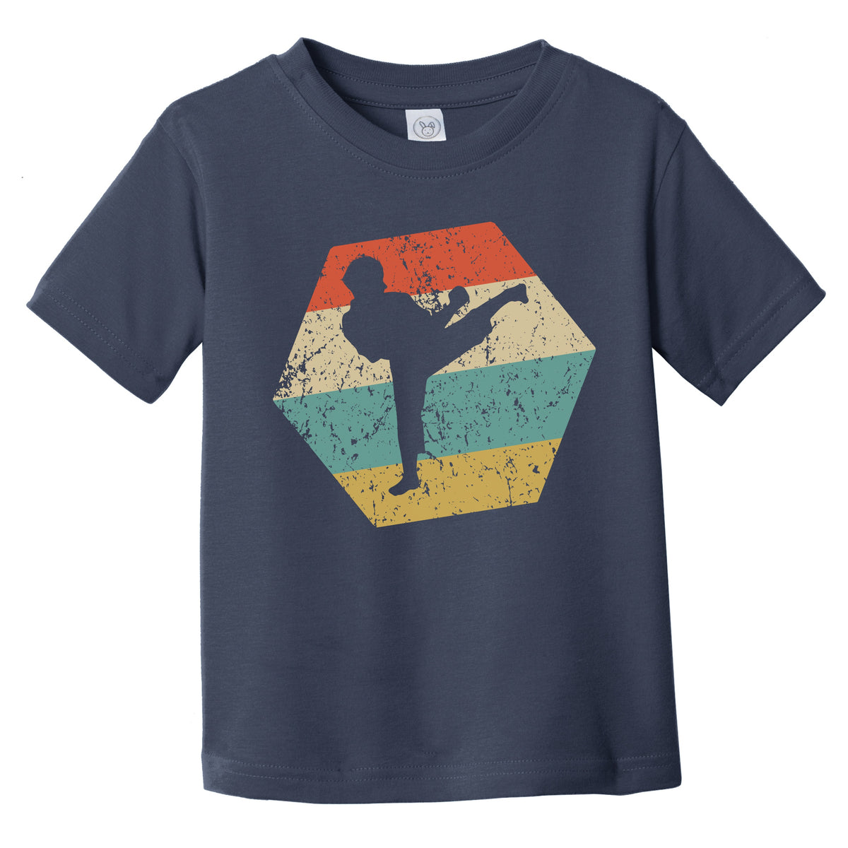Martial Arts Retro Distressed Hexagon Tae Kwon Do Infant Toddler T-Shirt