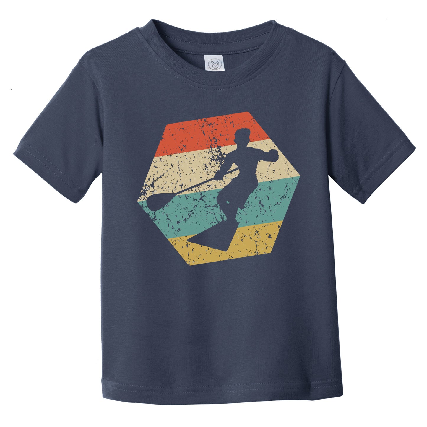Paddleboarding Retro Distressed Hexagon Paddleboard Infant Toddler T-Shirt