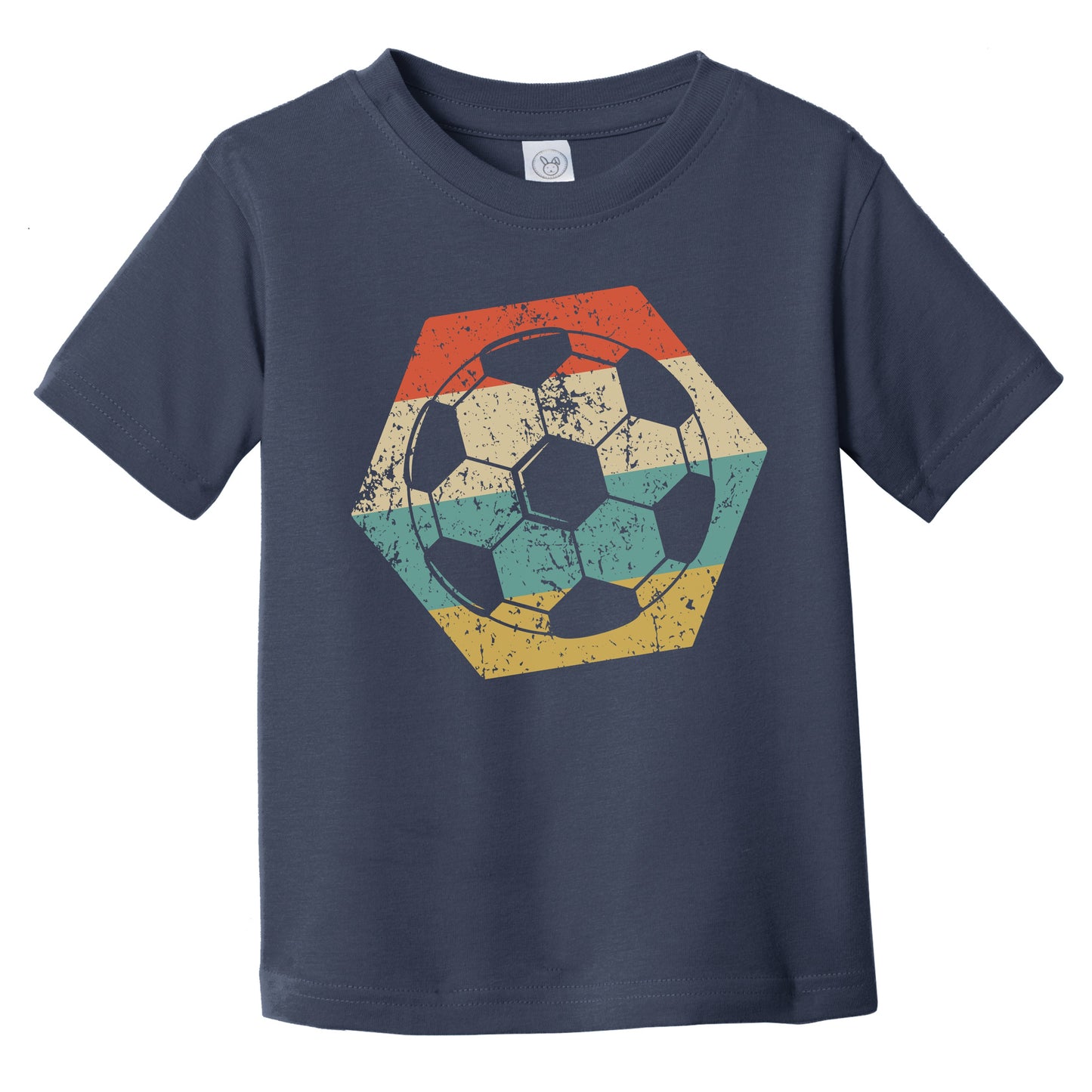 Soccer Retro Distressed Hexagon Ball Infant Toddler T-Shirt