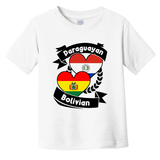 Paraguayan Bolivian Heart Flags Paraguay Bolivia Infant Toddler T-Shirt